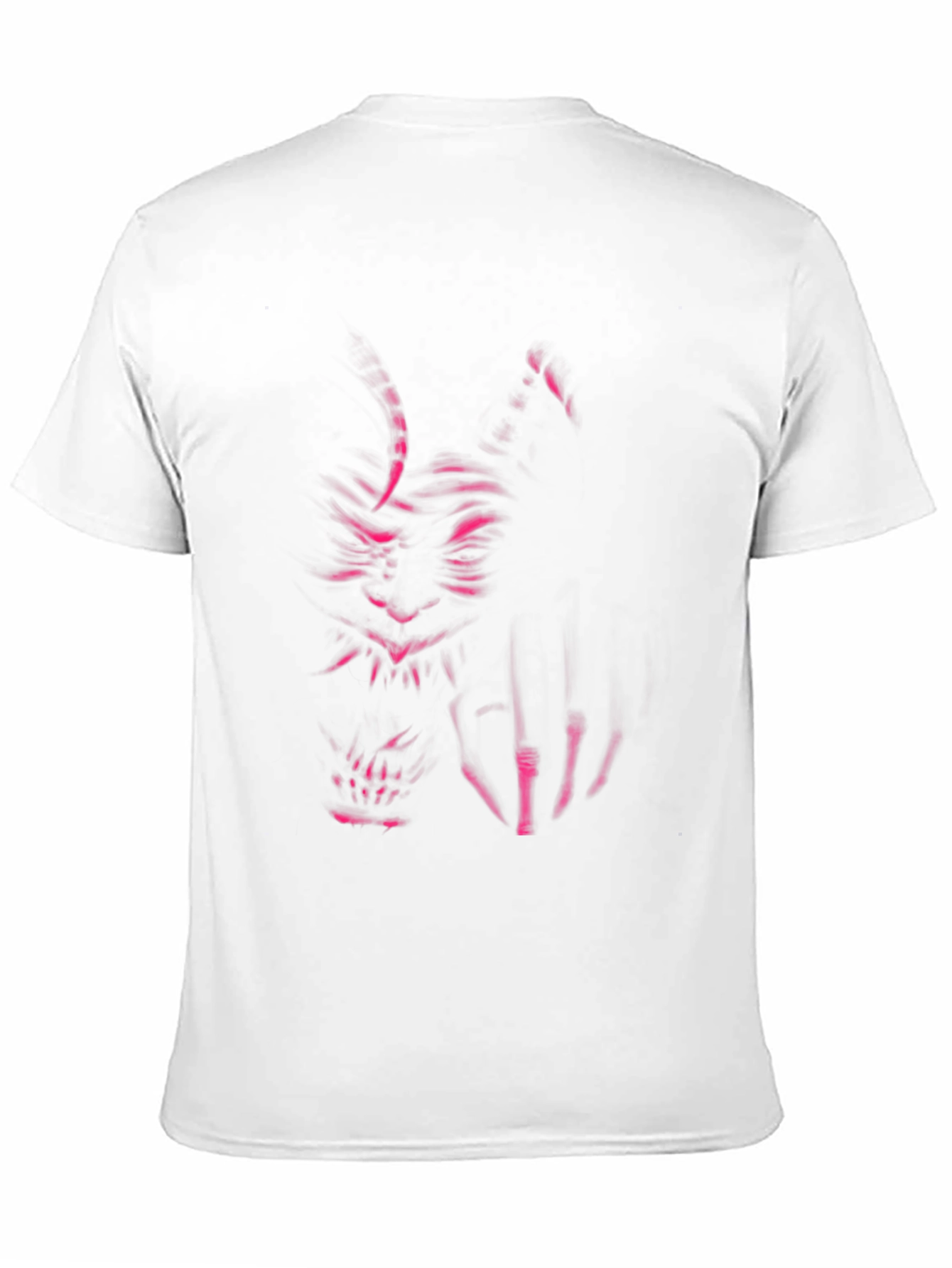 Mens Black T-Shirt with Oni Demon Graphic