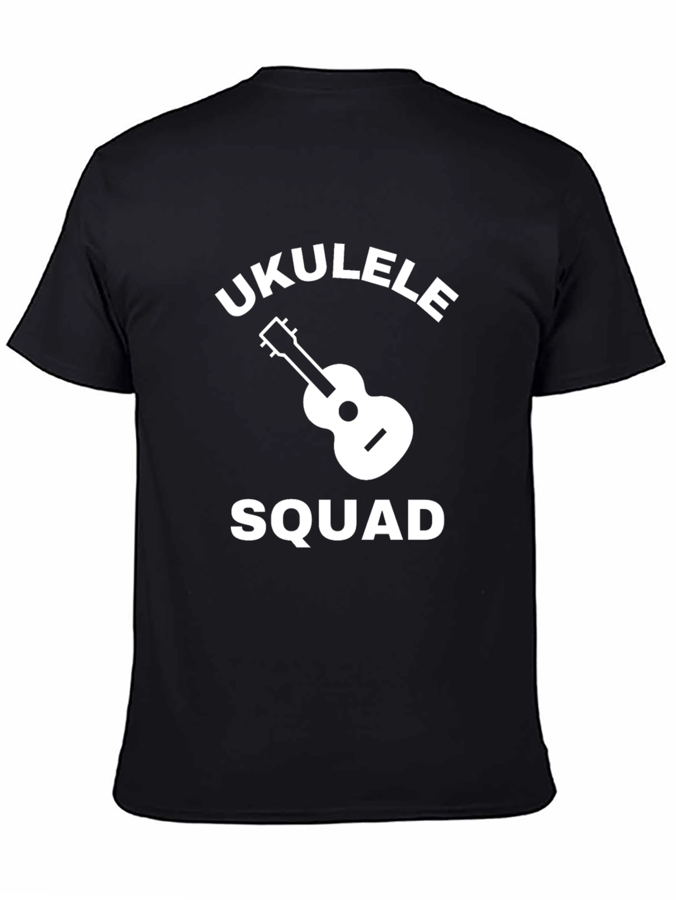 Ukulele Squad Graphic Tee - Black Cotton Blend T-Shirt