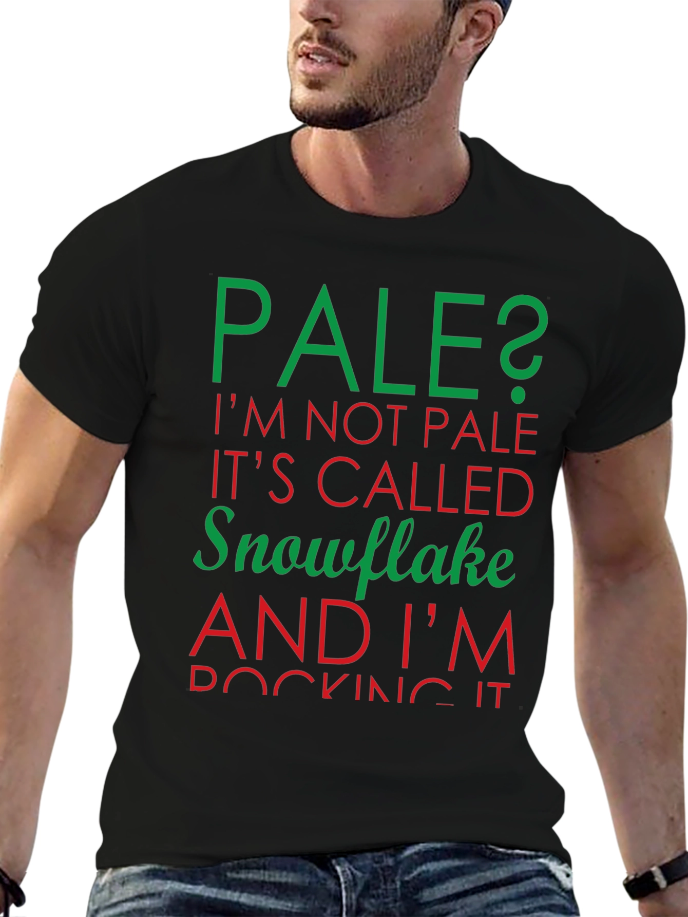 Pale Snowflake Graphic T-Shirt