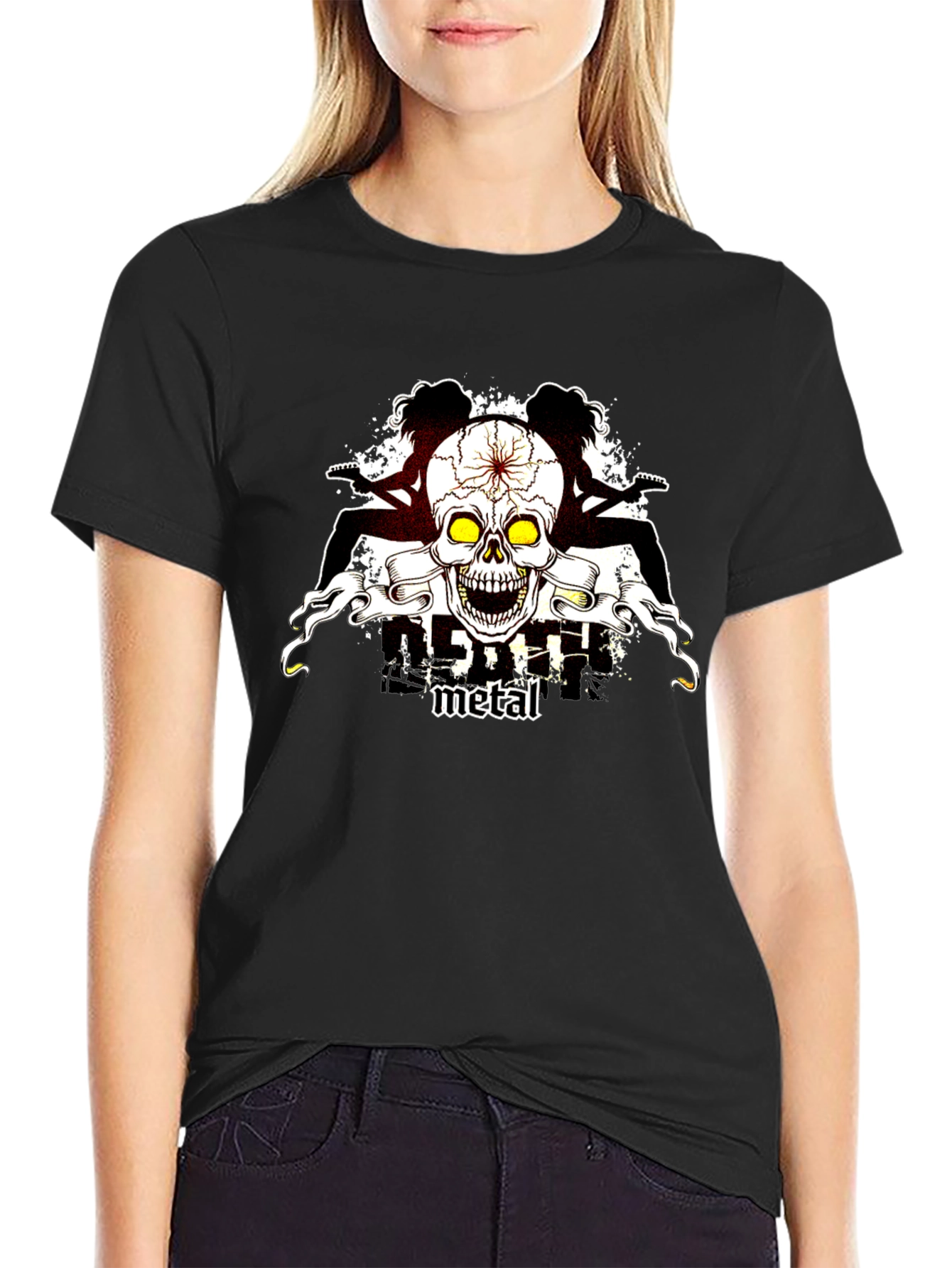Skull Guitar Metal T-Shirt