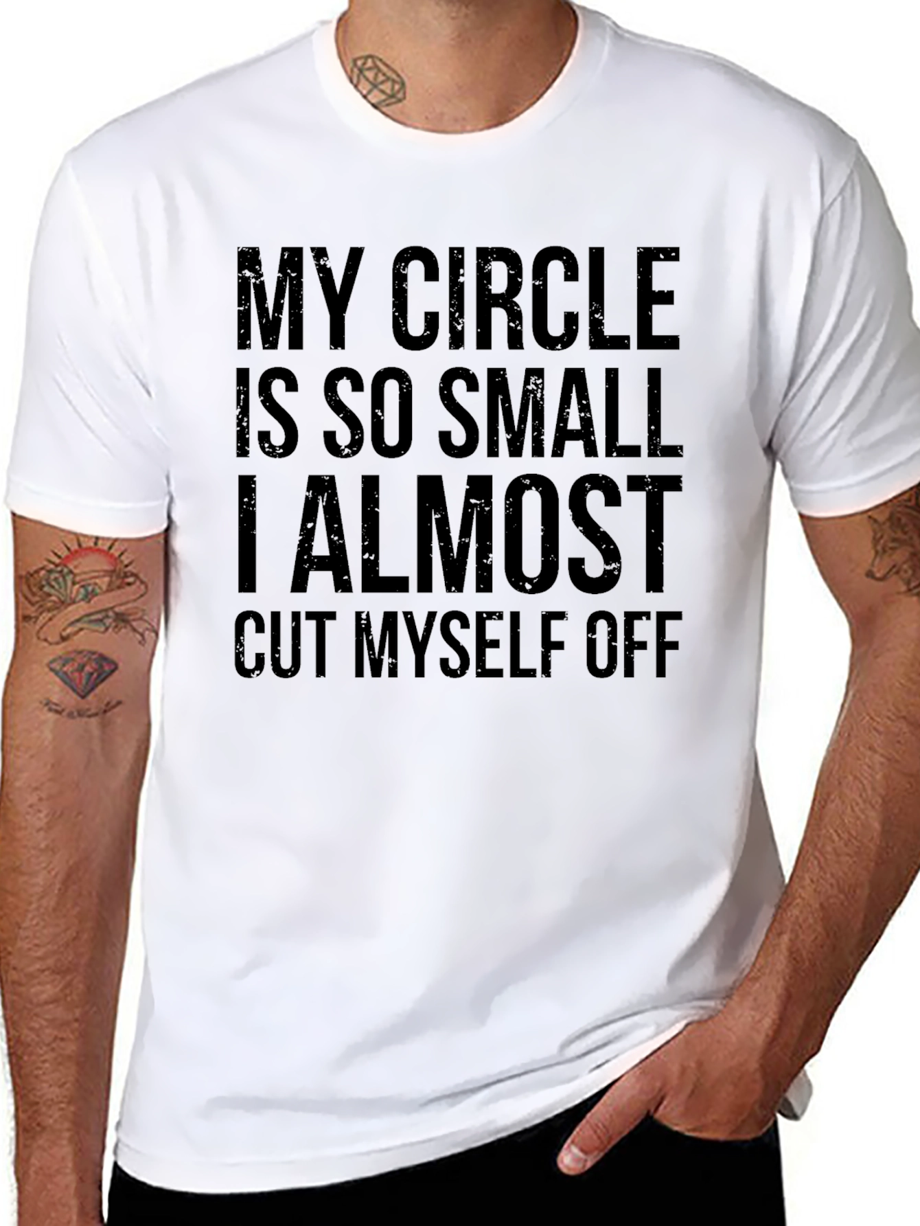 Funny Introvert T-Shirt: My Circle Is So Small