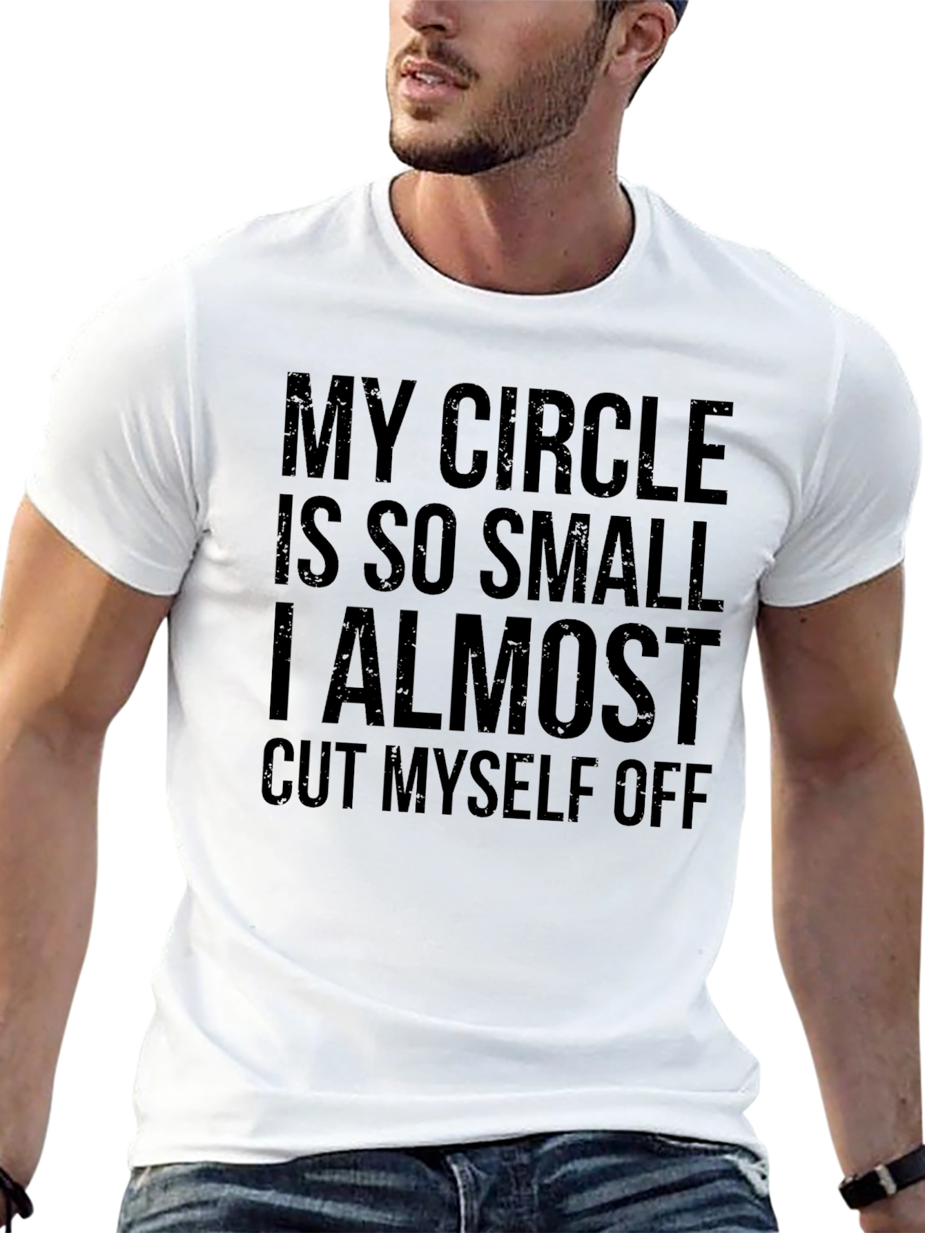 Funny Introvert T-Shirt: My Circle Is So Small