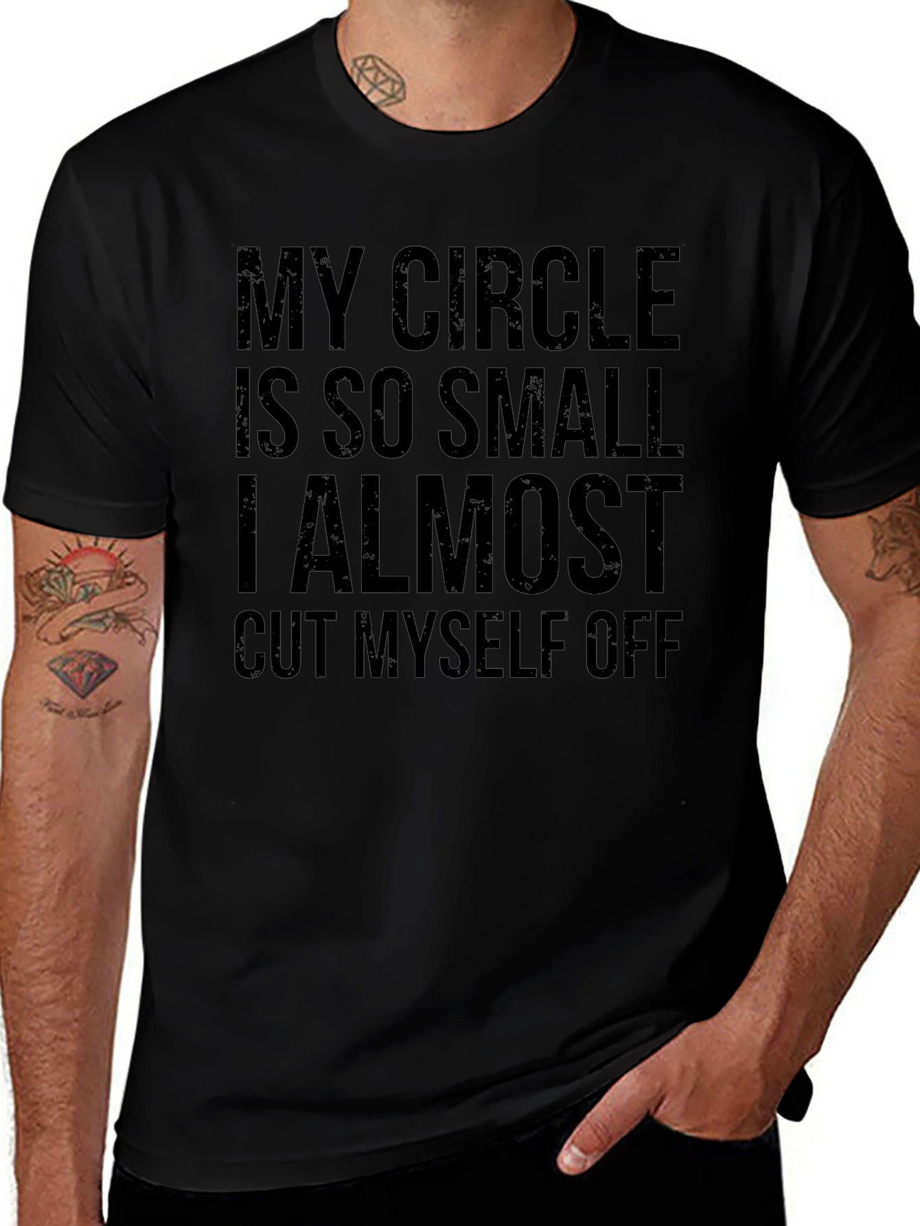 Funny Introvert T-Shirt: My Circle Is So Small