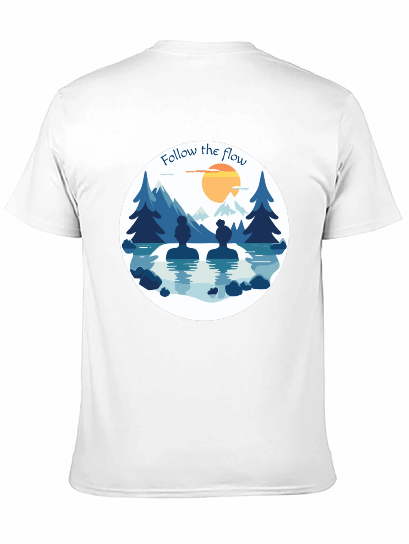 Follow the Flow T-Shirt - Relaxing Spa Design