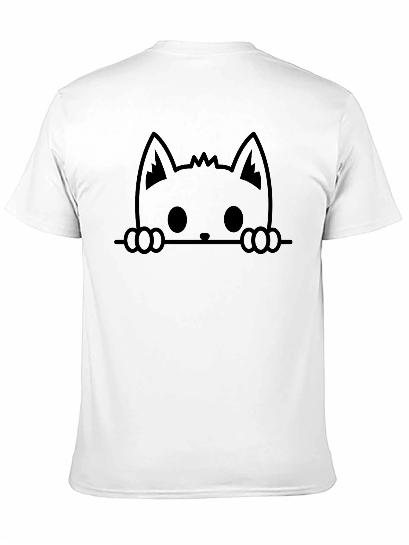 Peek-a-Boo Cat Black T-Shirt