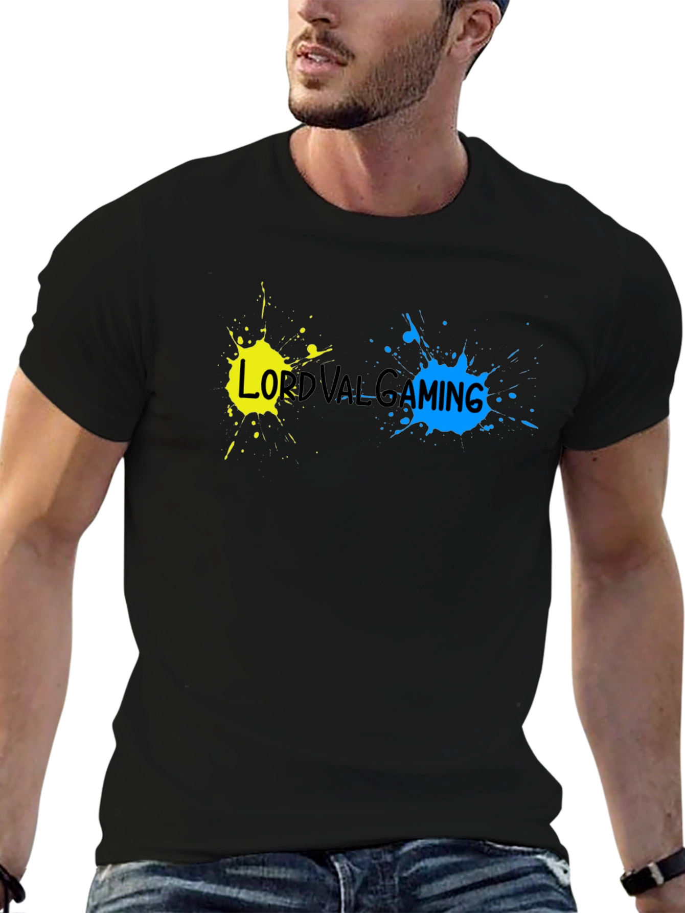 LordValGaming Splatter Print Black Tee