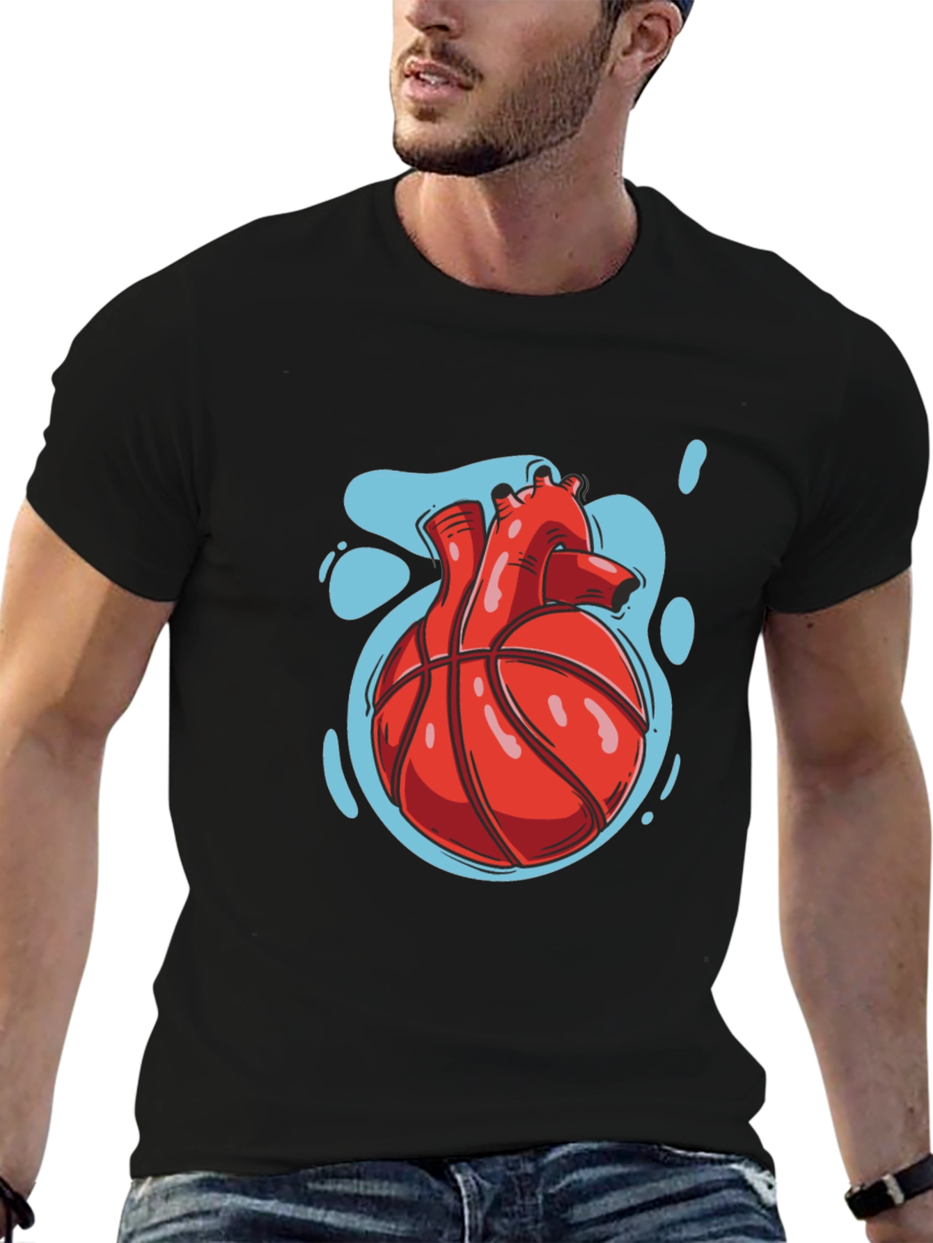 Heart of the Game T-Shirt - Unique Basketball Design