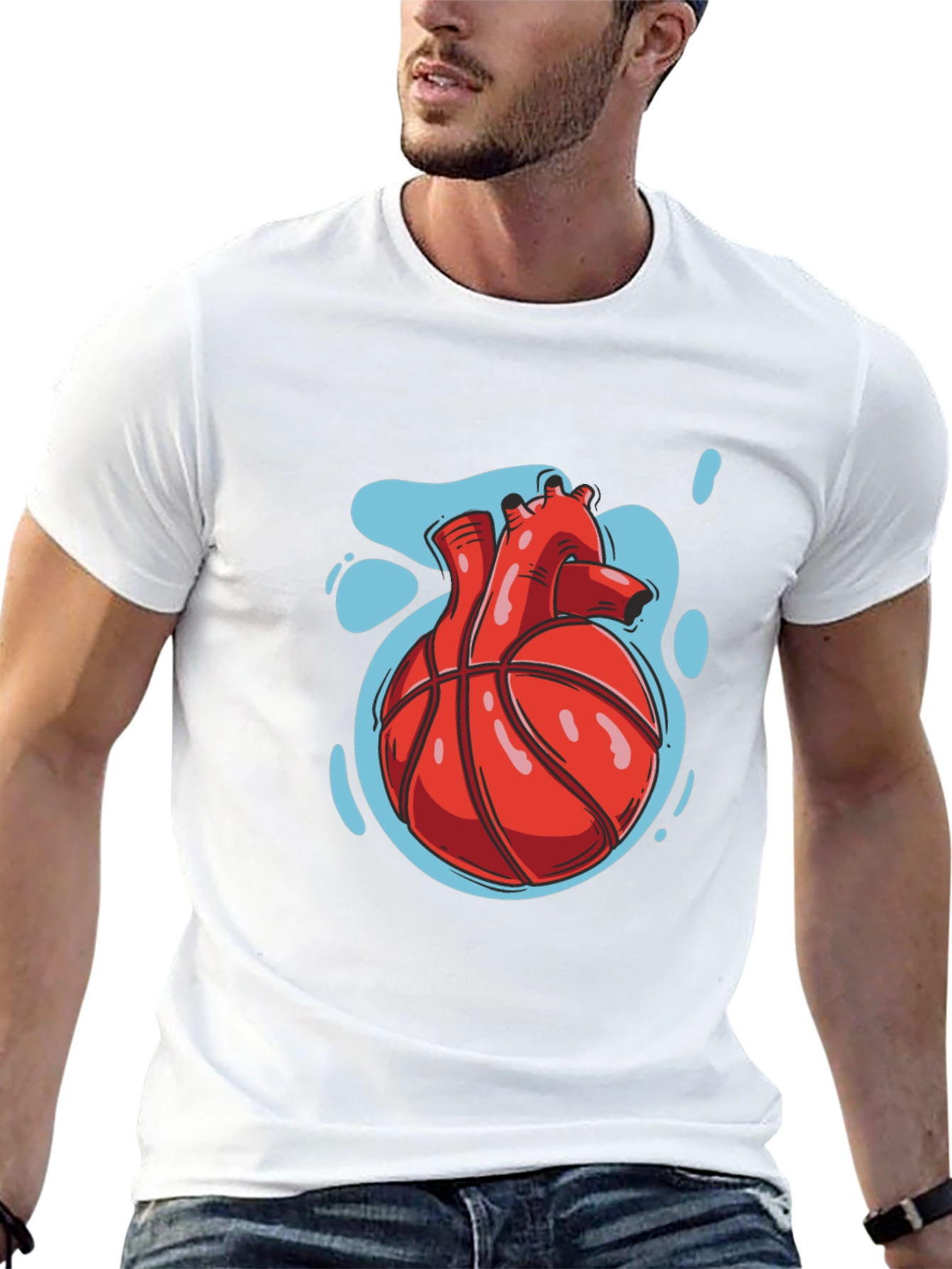 Heart of the Game T-Shirt - Unique Basketball Design