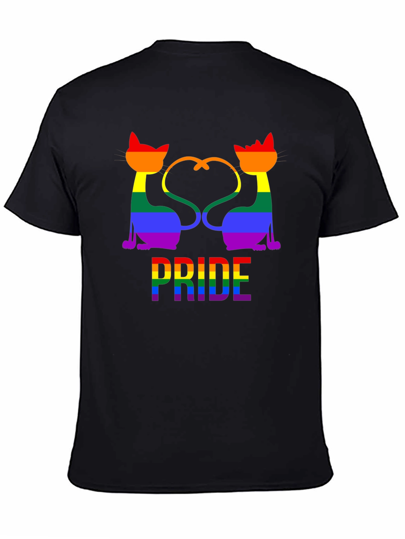 Pride Cats Graphic Tee - Rainbow LGBTQ+ Support