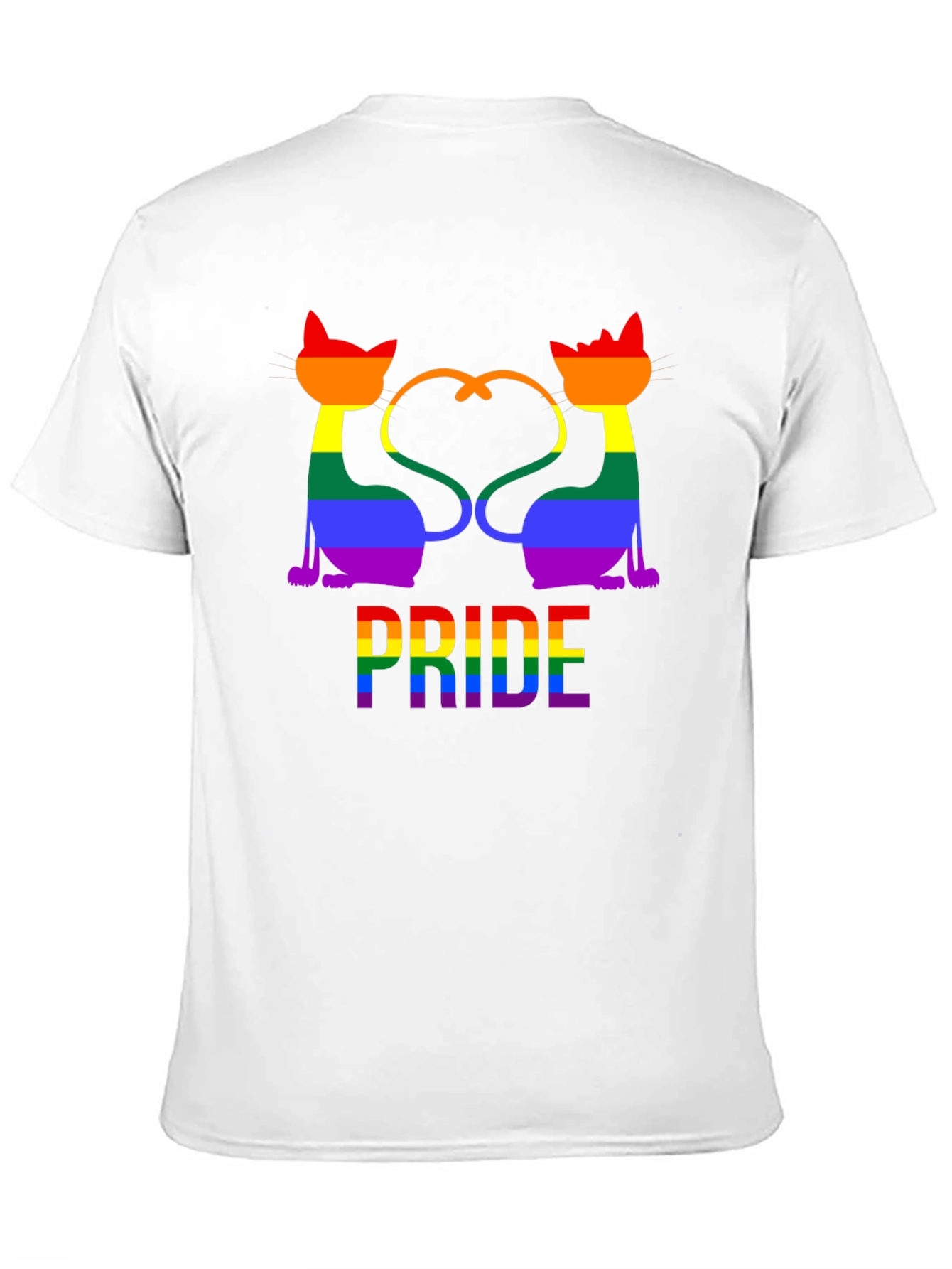 Pride Cats Graphic Tee - Rainbow LGBTQ+ Support