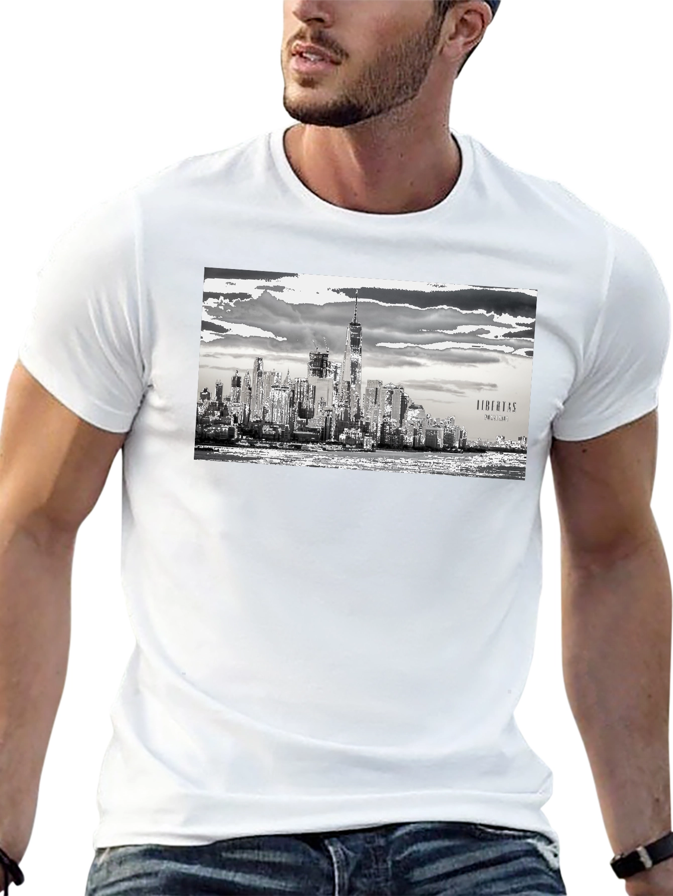 NYC Skyline Graphic Tee - Black Urban Style T-Shirt