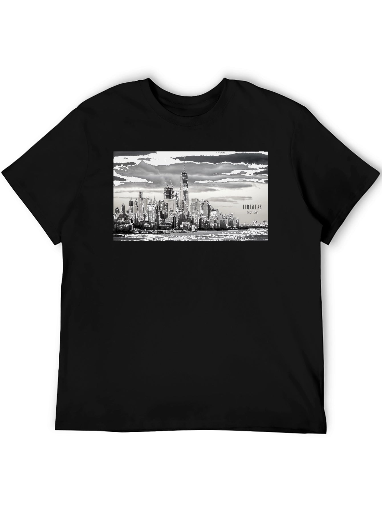 NYC Skyline Graphic Tee - Black Urban Style T-Shirt