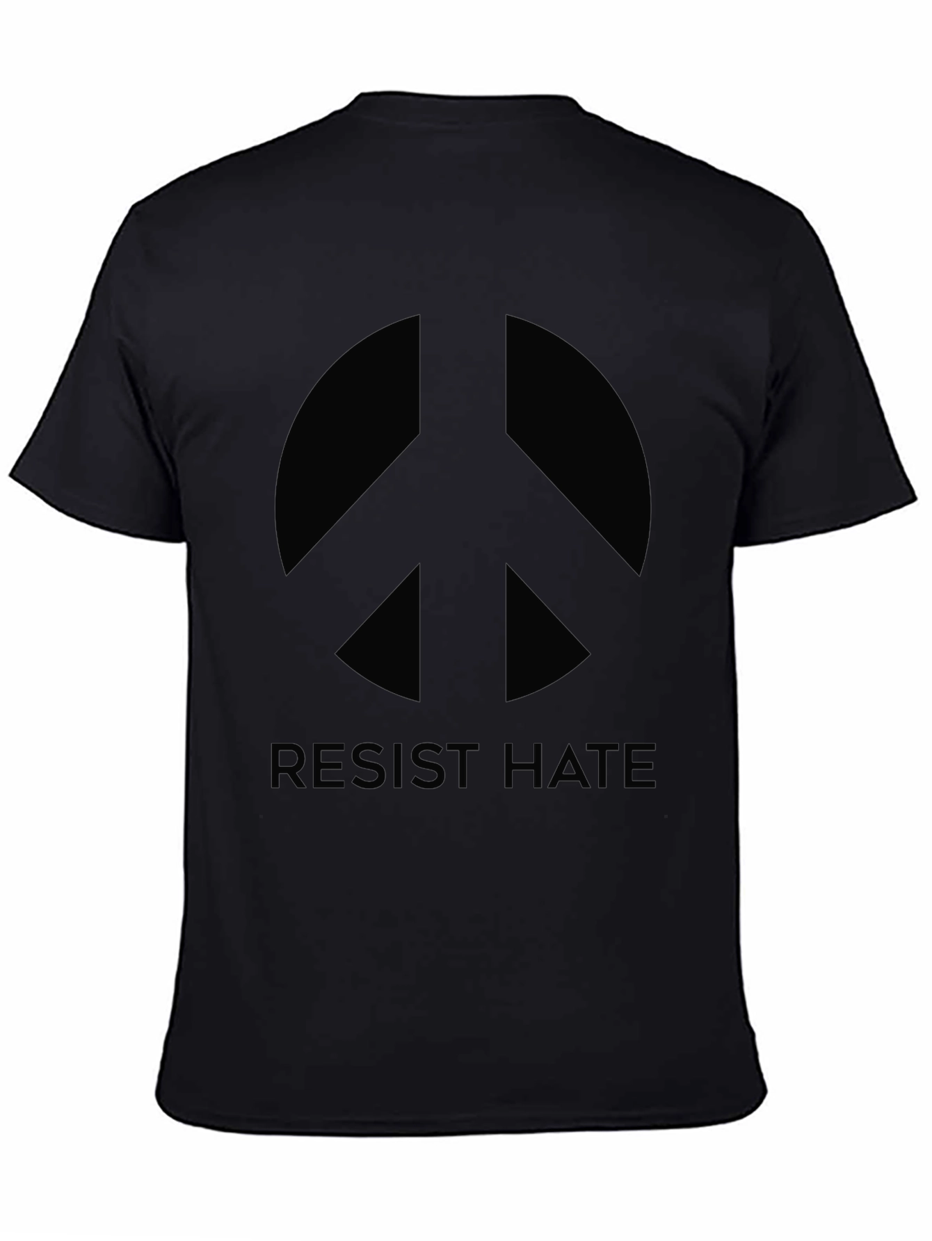 Resist Hate Peace Sign Graphic T-Shirt
