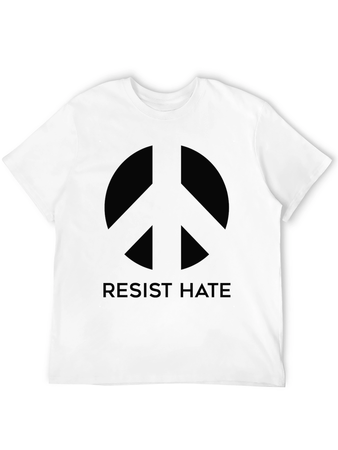 Resist Hate Peace Sign Graphic T-Shirt