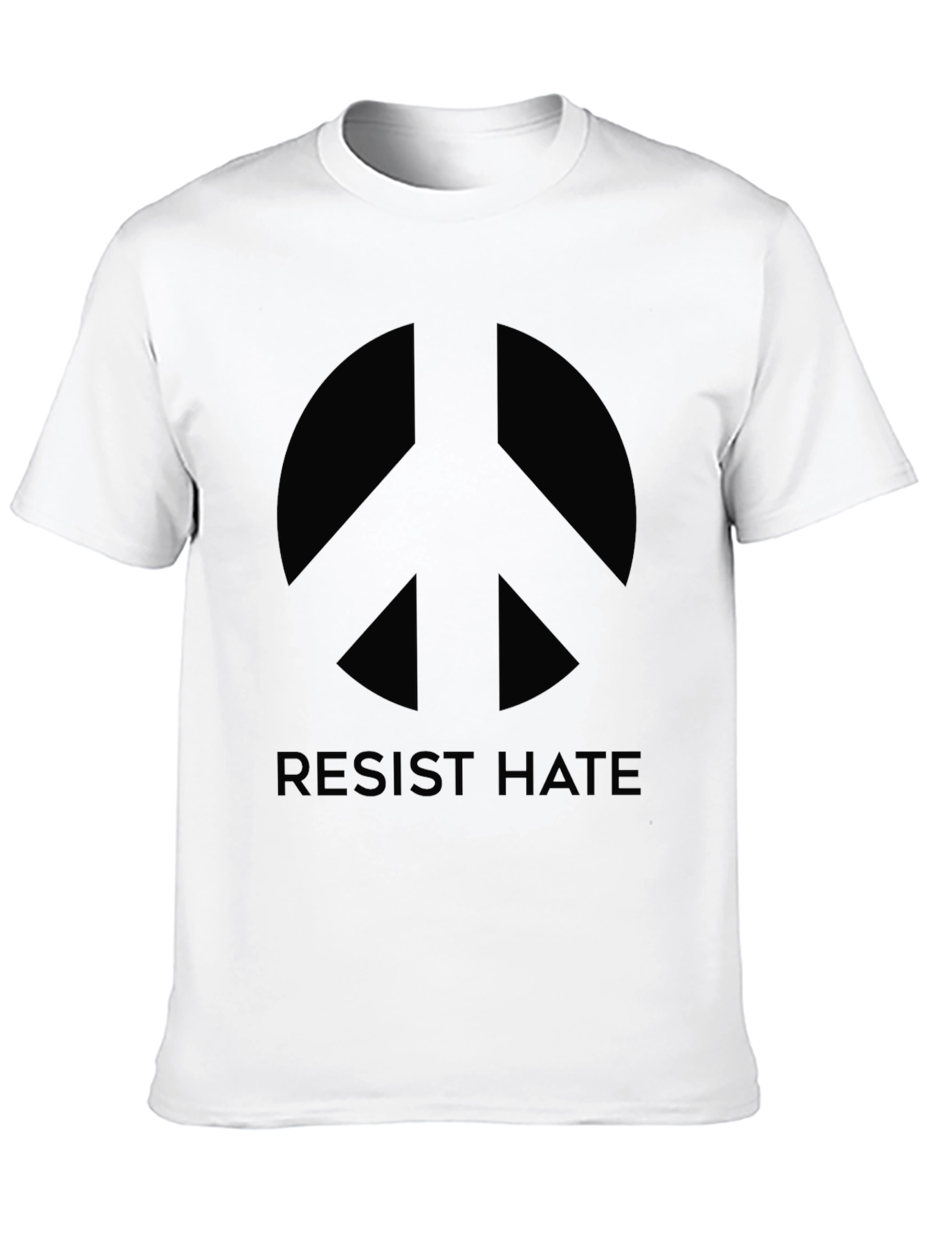 Resist Hate Peace Sign Graphic T-Shirt