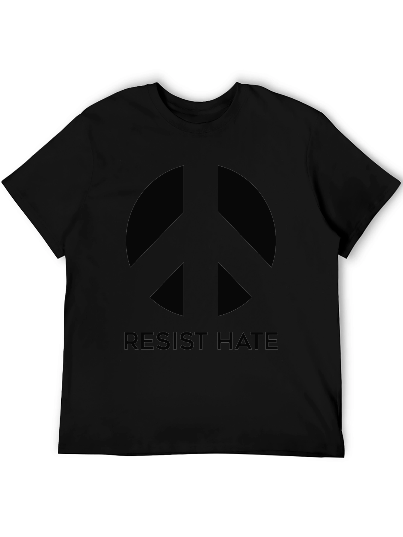 Resist Hate Peace Sign Graphic T-Shirt