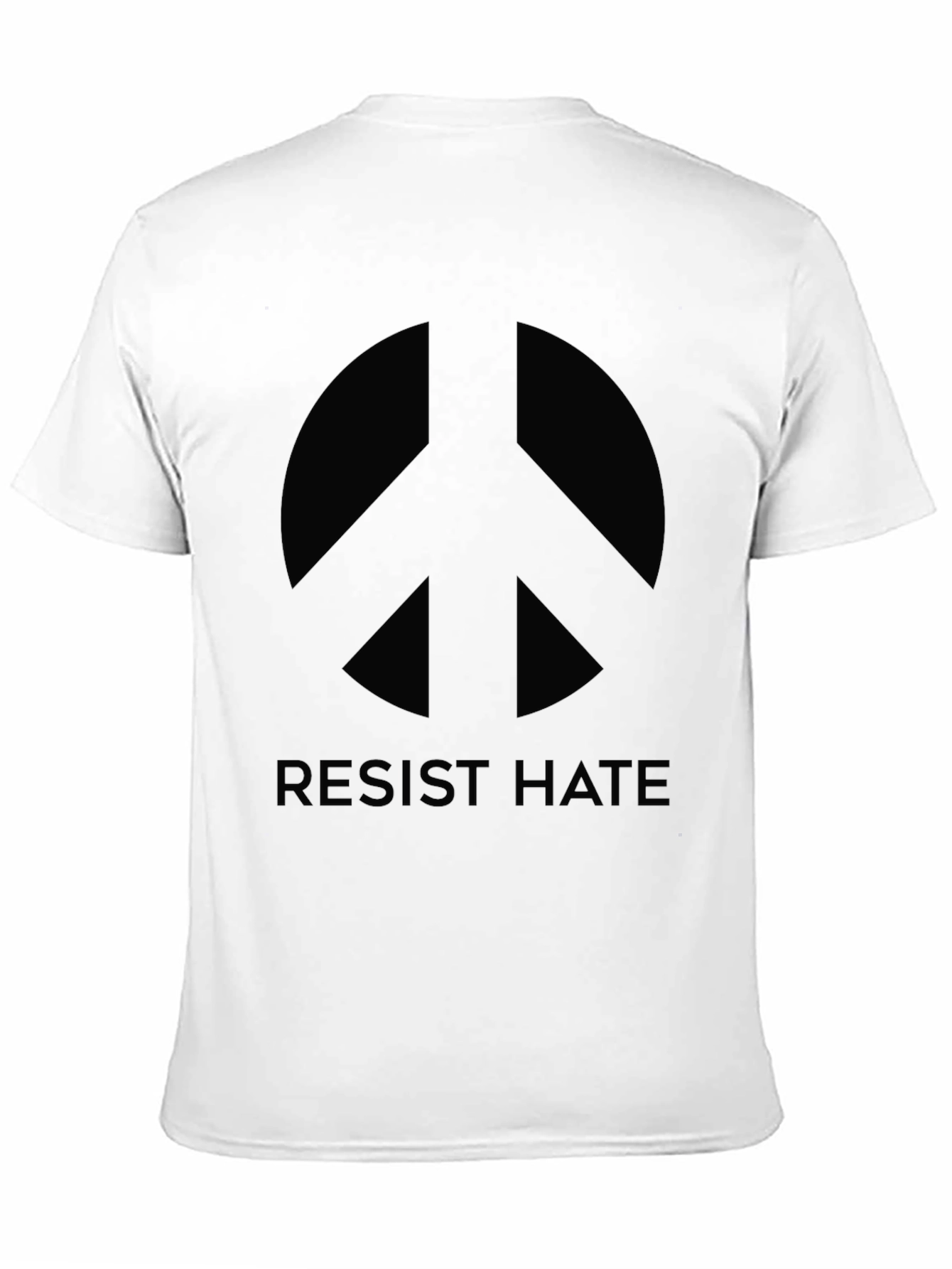 Resist Hate Peace Sign Graphic T-Shirt