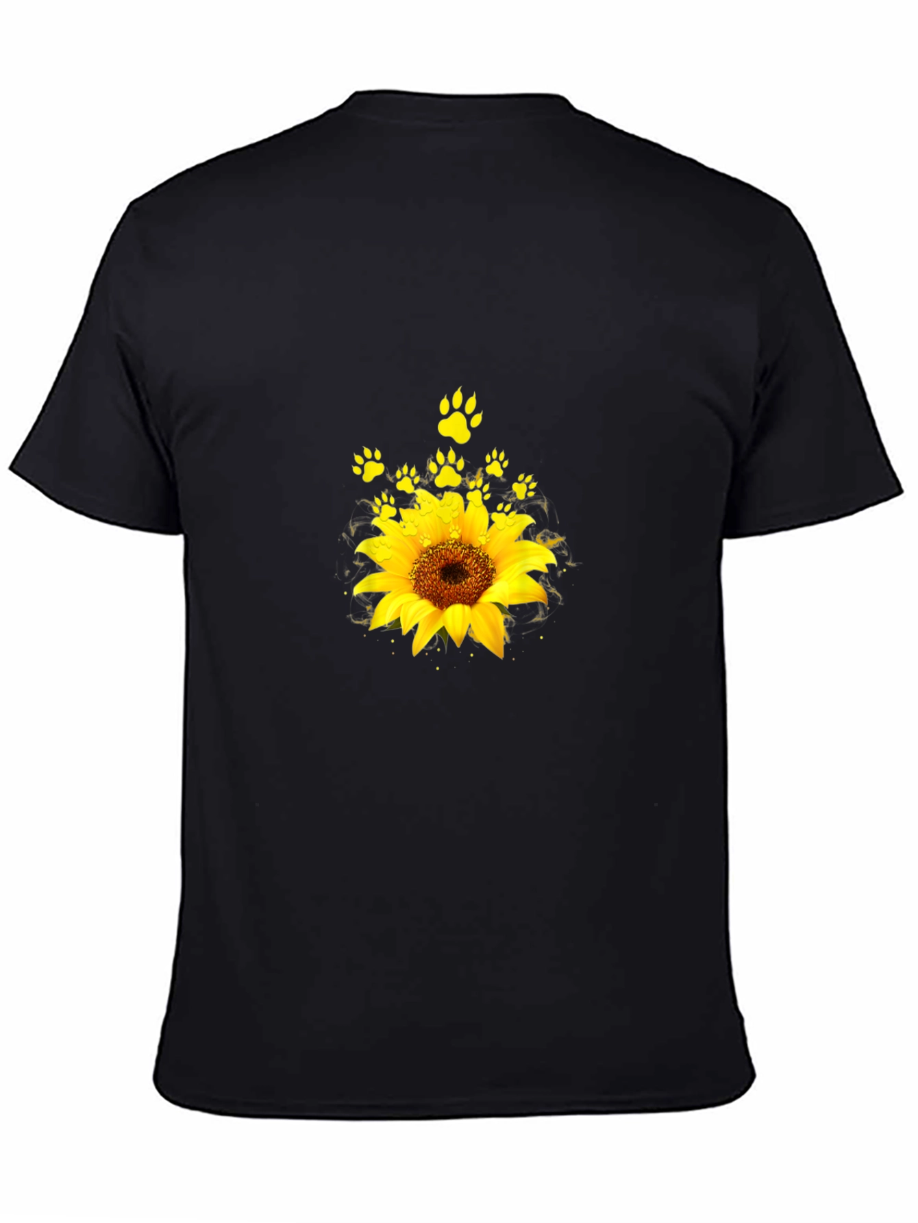 Sunflower Paw Print Graphic T-Shirt