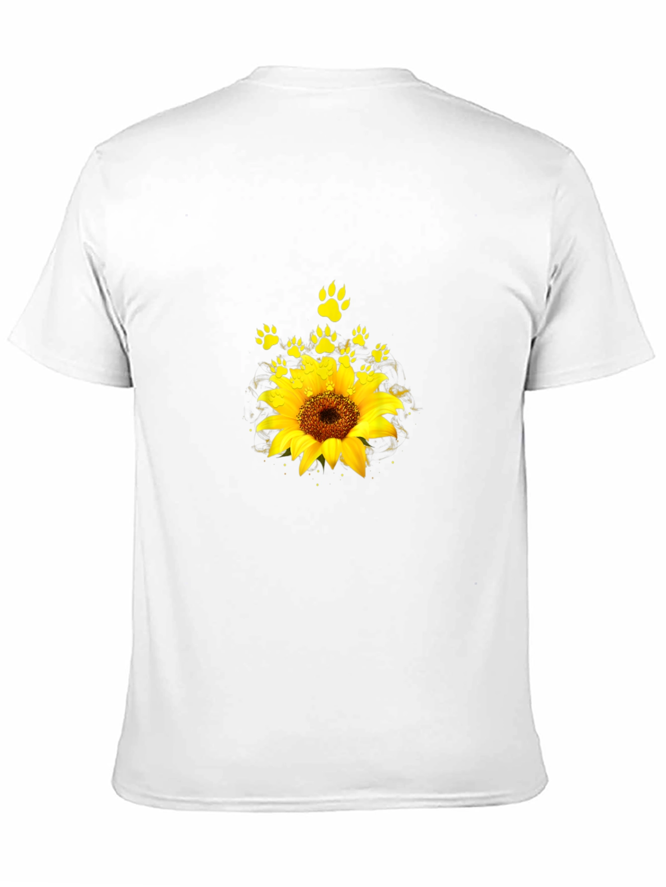 Sunflower Paw Print Graphic T-Shirt