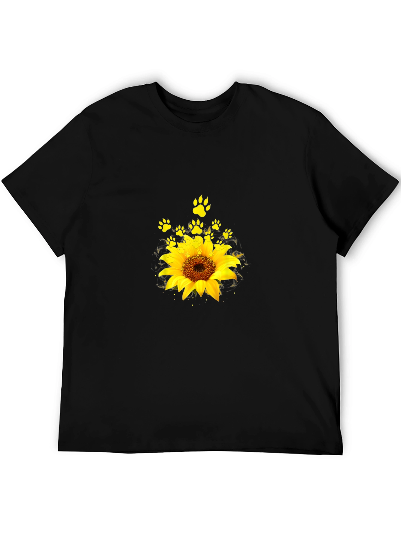 Sunflower Paw Print Graphic T-Shirt
