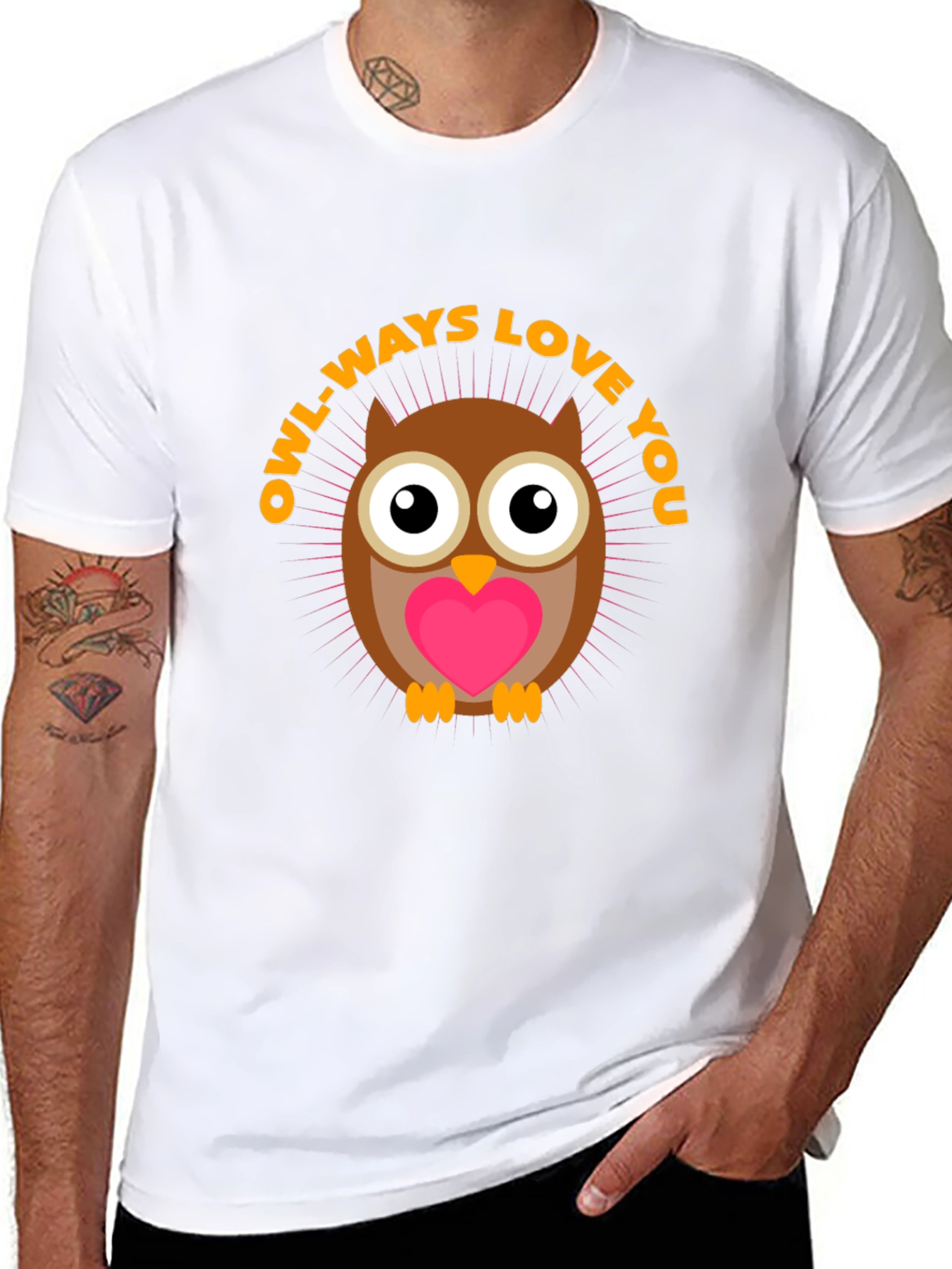Owl-ways Love You Graphic T-Shirt - Black