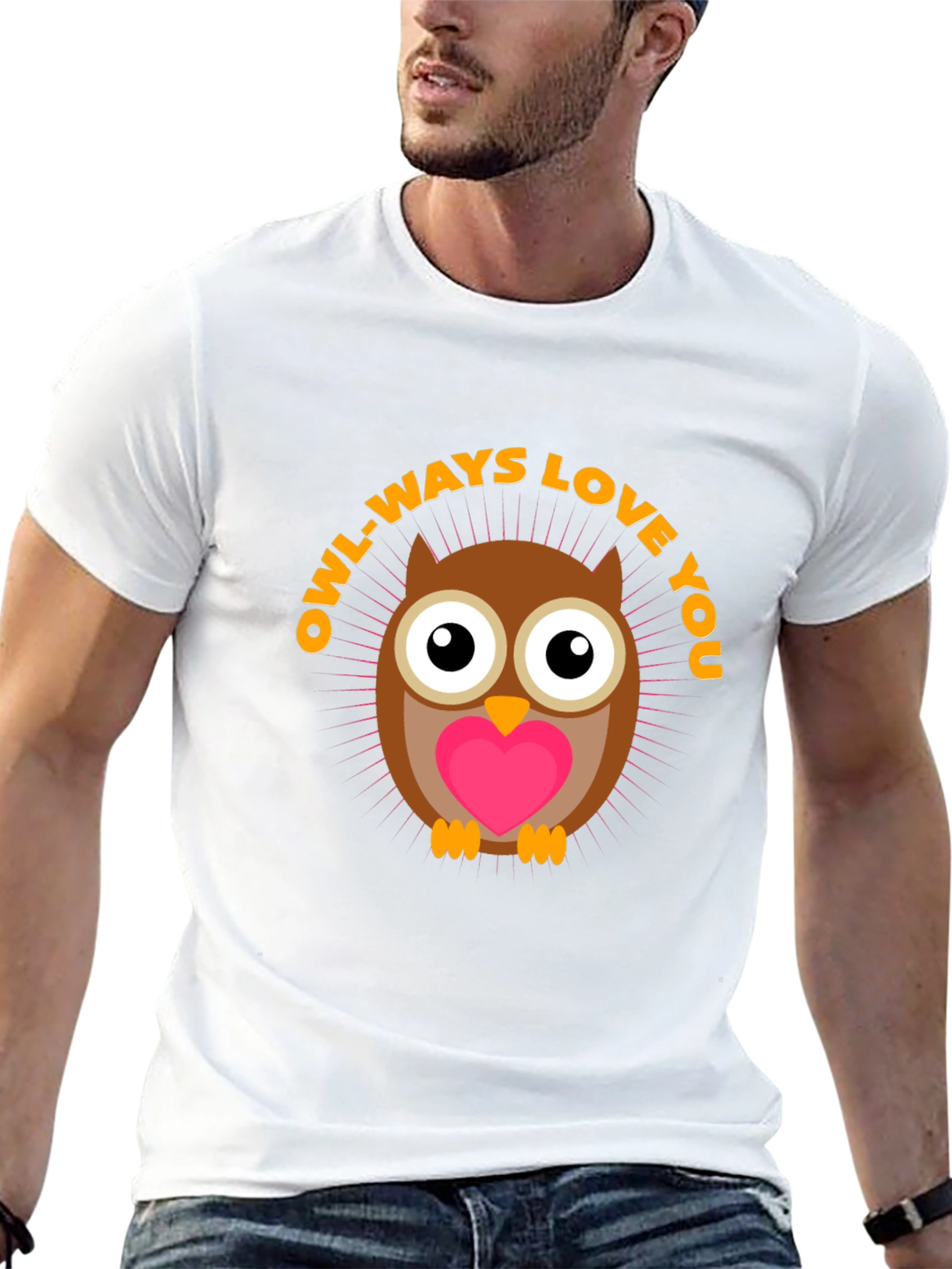 Owl-ways Love You Graphic T-Shirt - Black