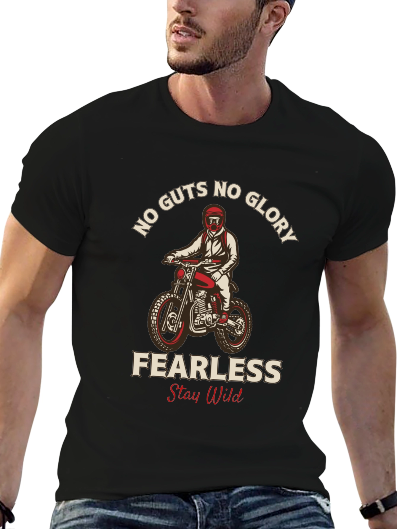 No Guts No Glory Motorcycle Graphic Tee