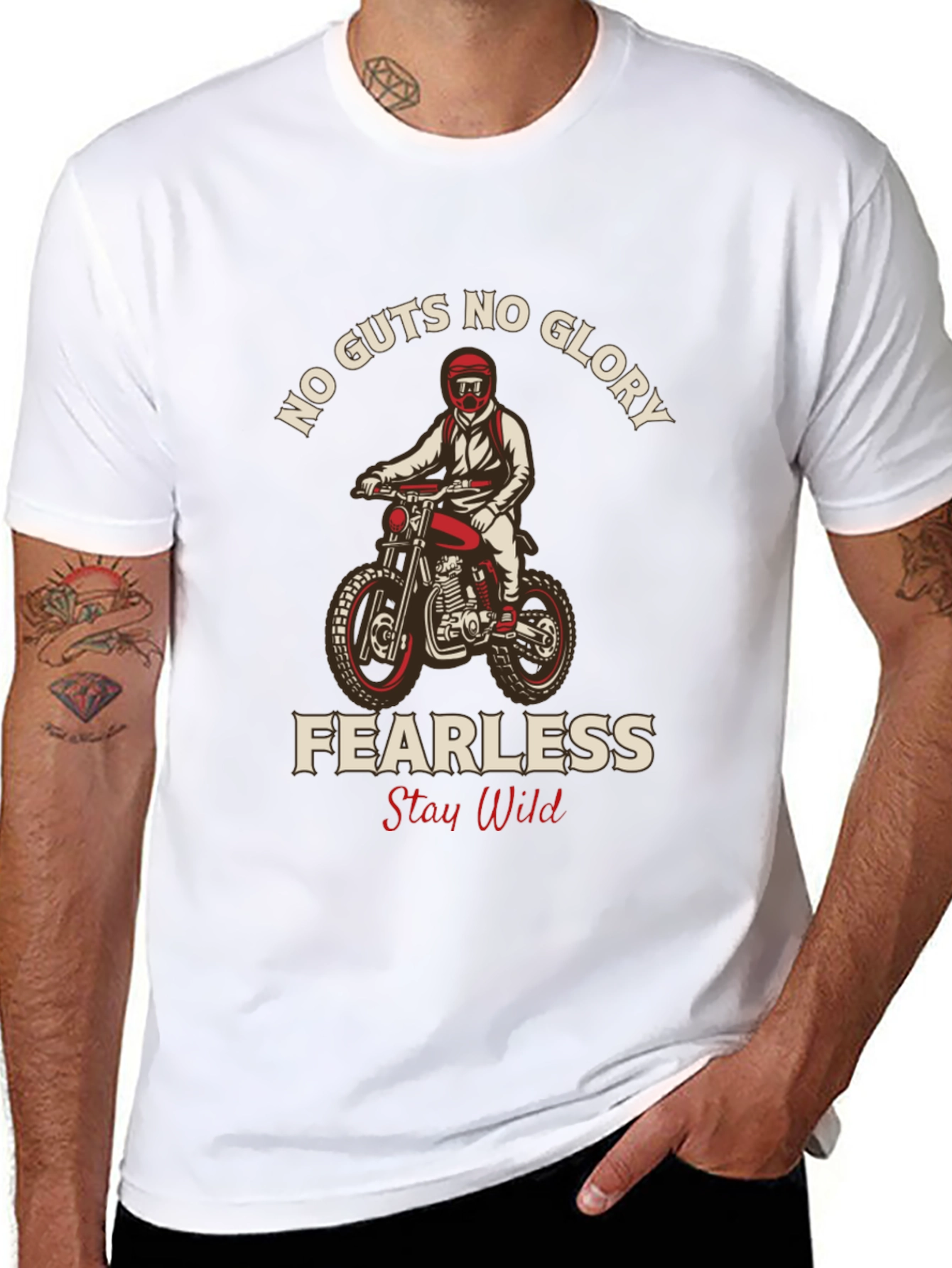 No Guts No Glory Motorcycle Graphic Tee