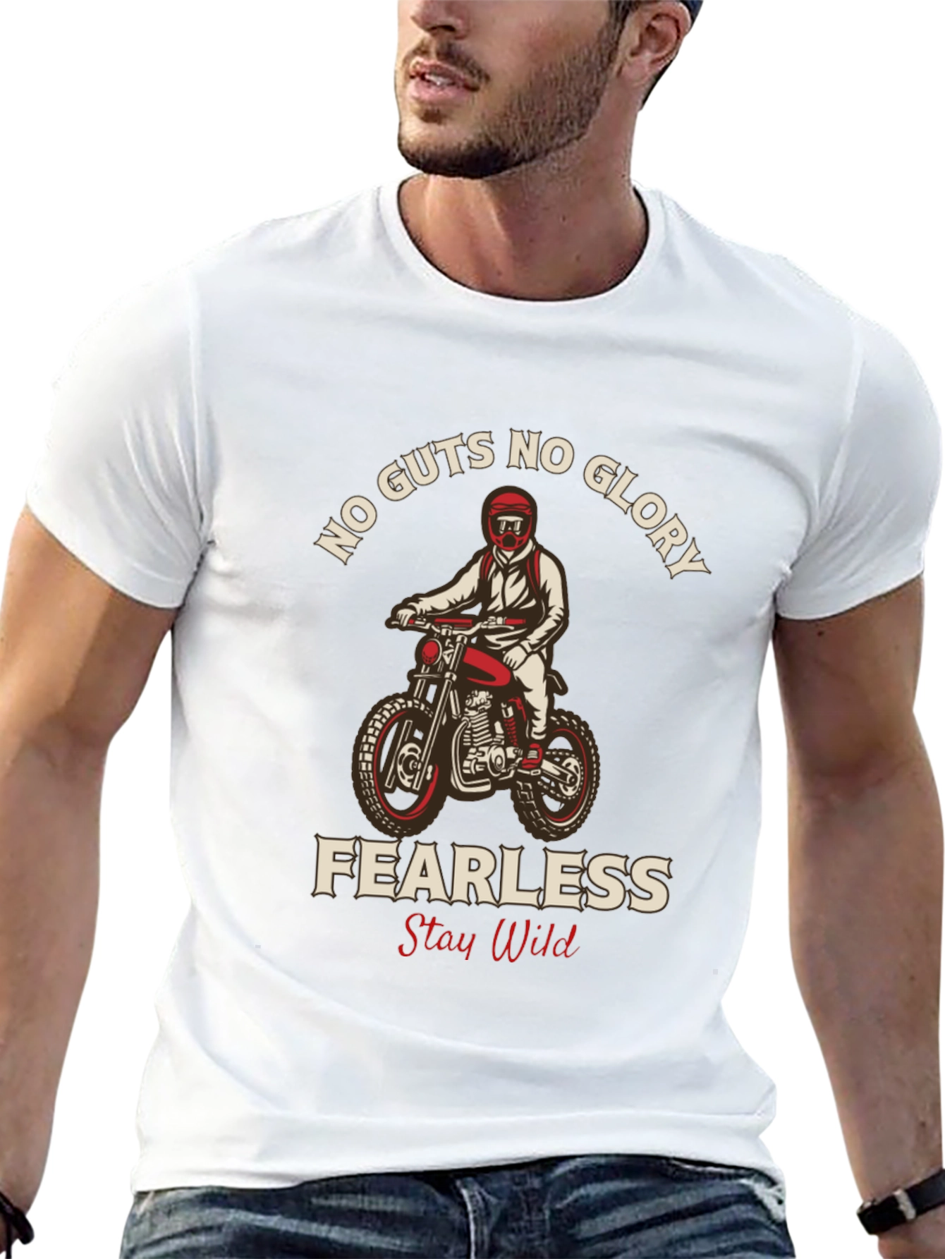 No Guts No Glory Motorcycle Graphic Tee