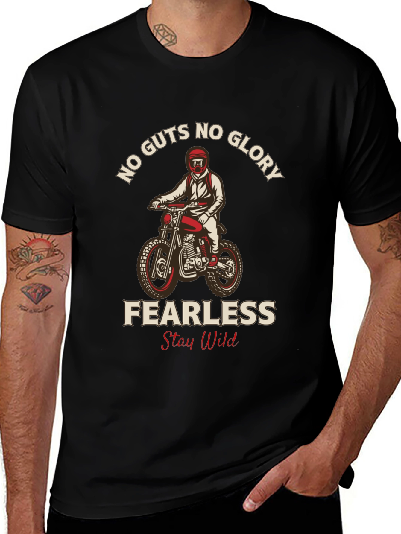 No Guts No Glory Motorcycle Graphic Tee