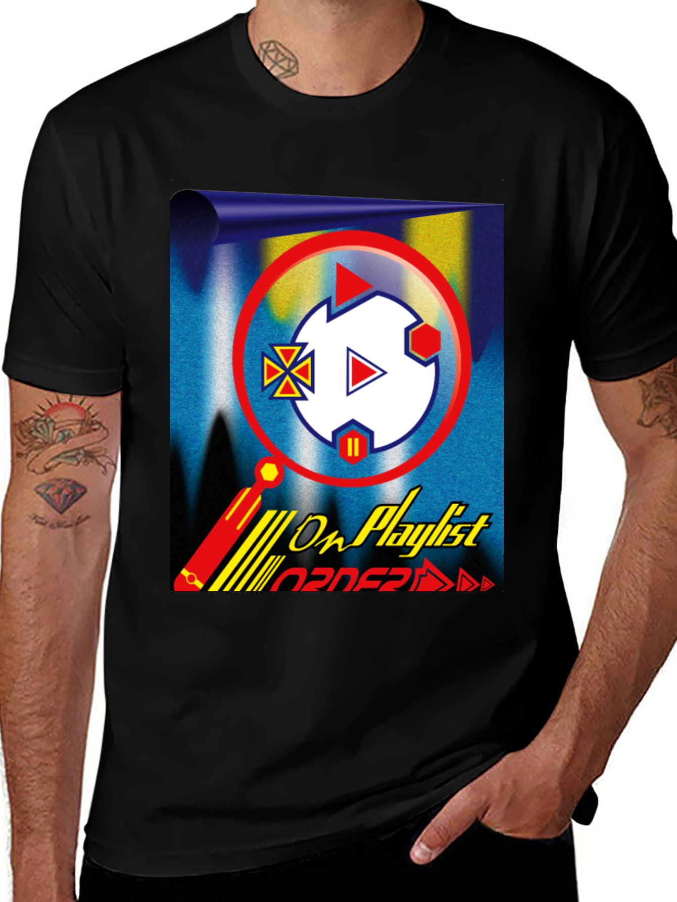 On Playlist Graphic Tee - Retro Vibe