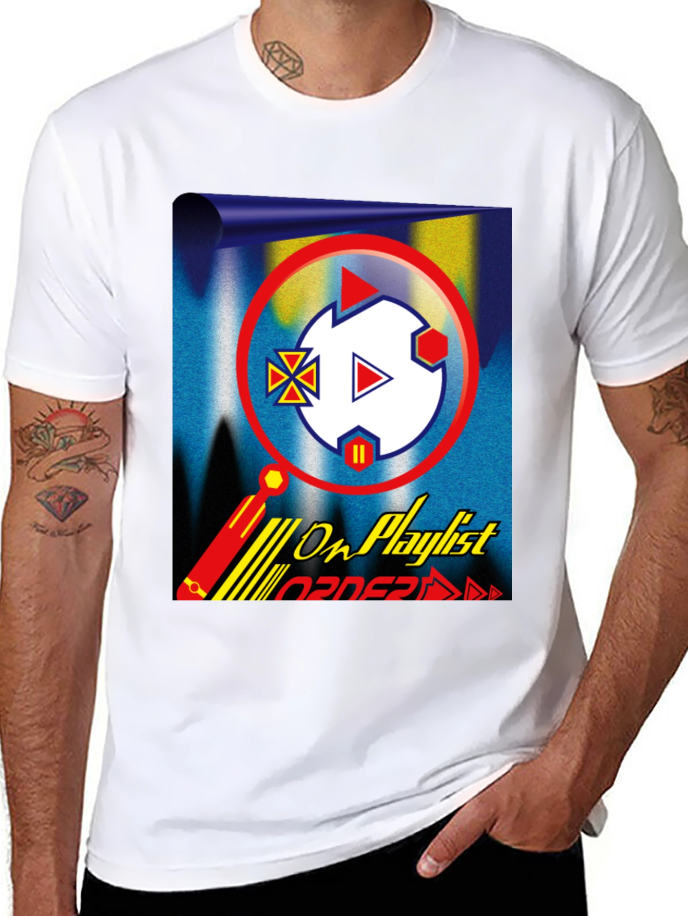 On Playlist Graphic Tee - Retro Vibe
