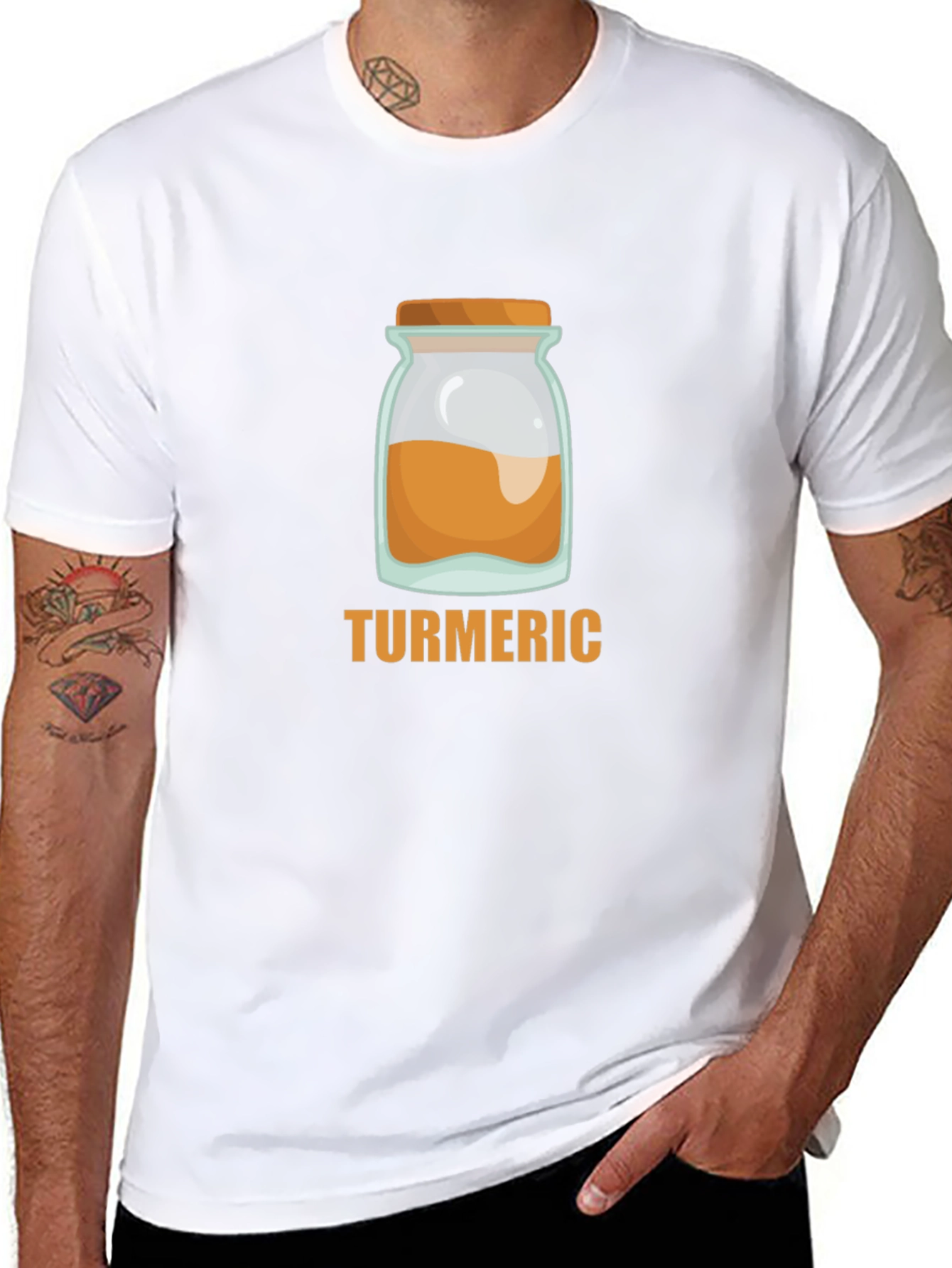 Turmeric Jar Graphic T-Shirt - Black