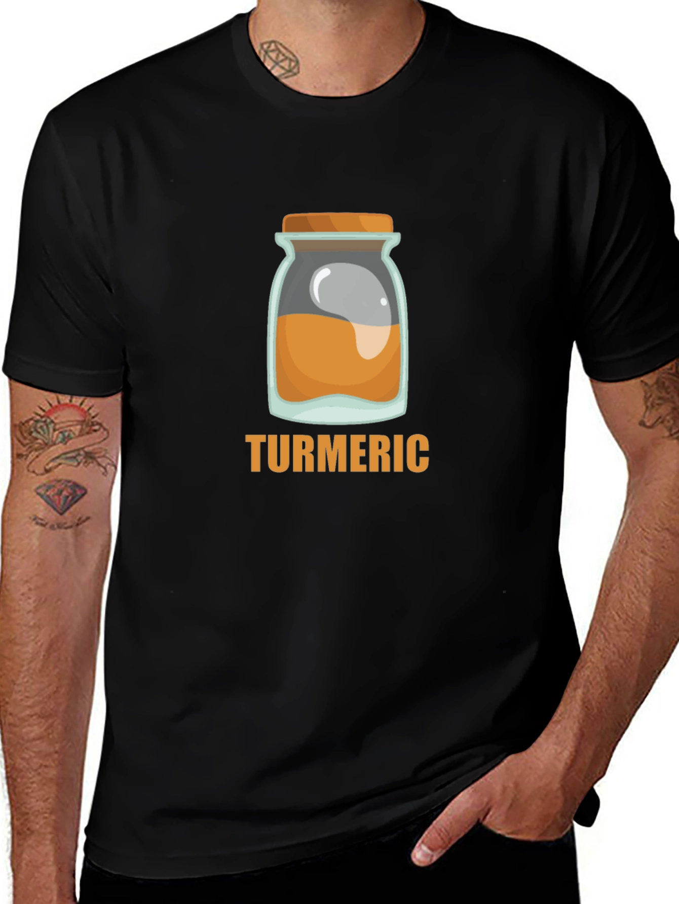 Turmeric Jar Graphic T-Shirt - Black