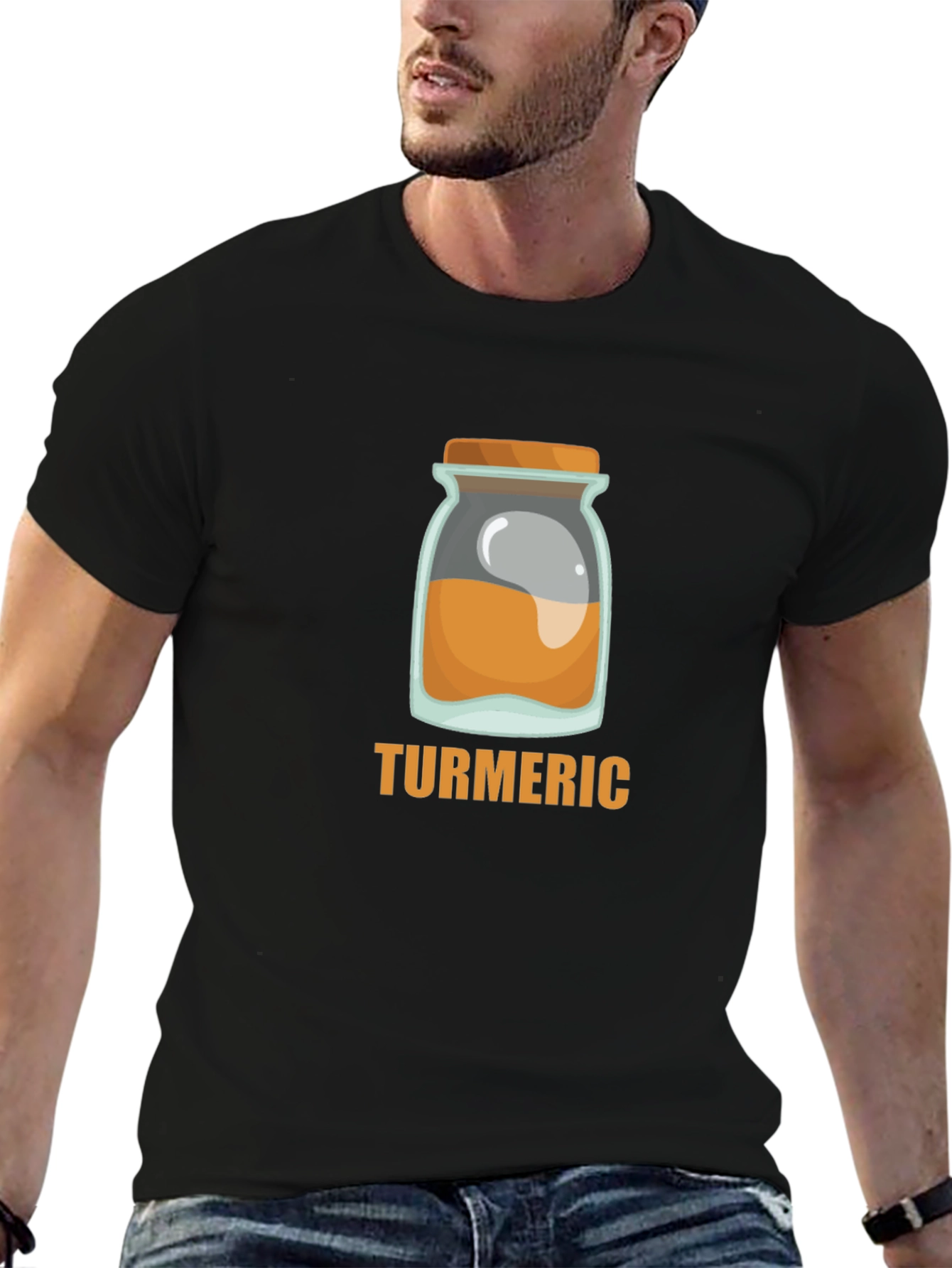 Turmeric Jar Graphic T-Shirt - Black