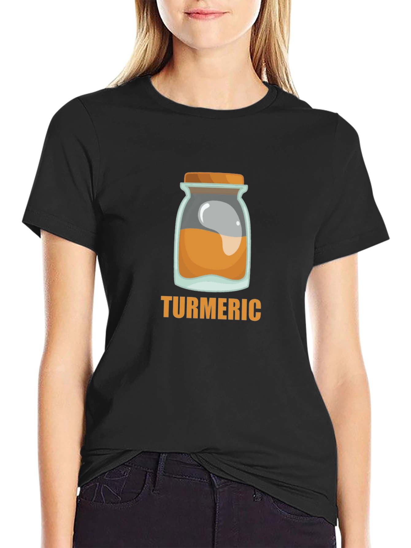 Turmeric Jar Graphic T-Shirt - Black