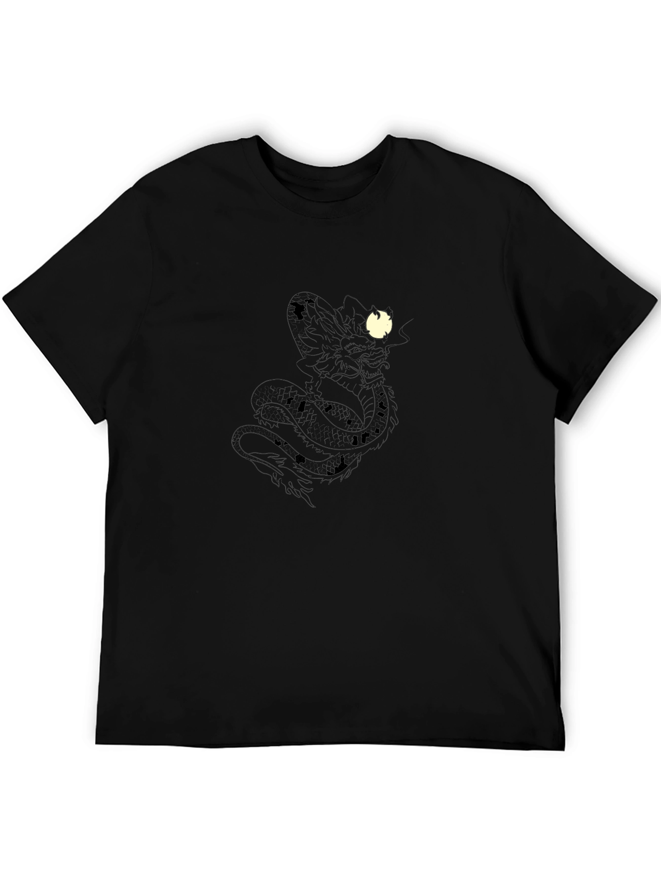Dragon Graphic T-Shirt - Mens Black Tee
