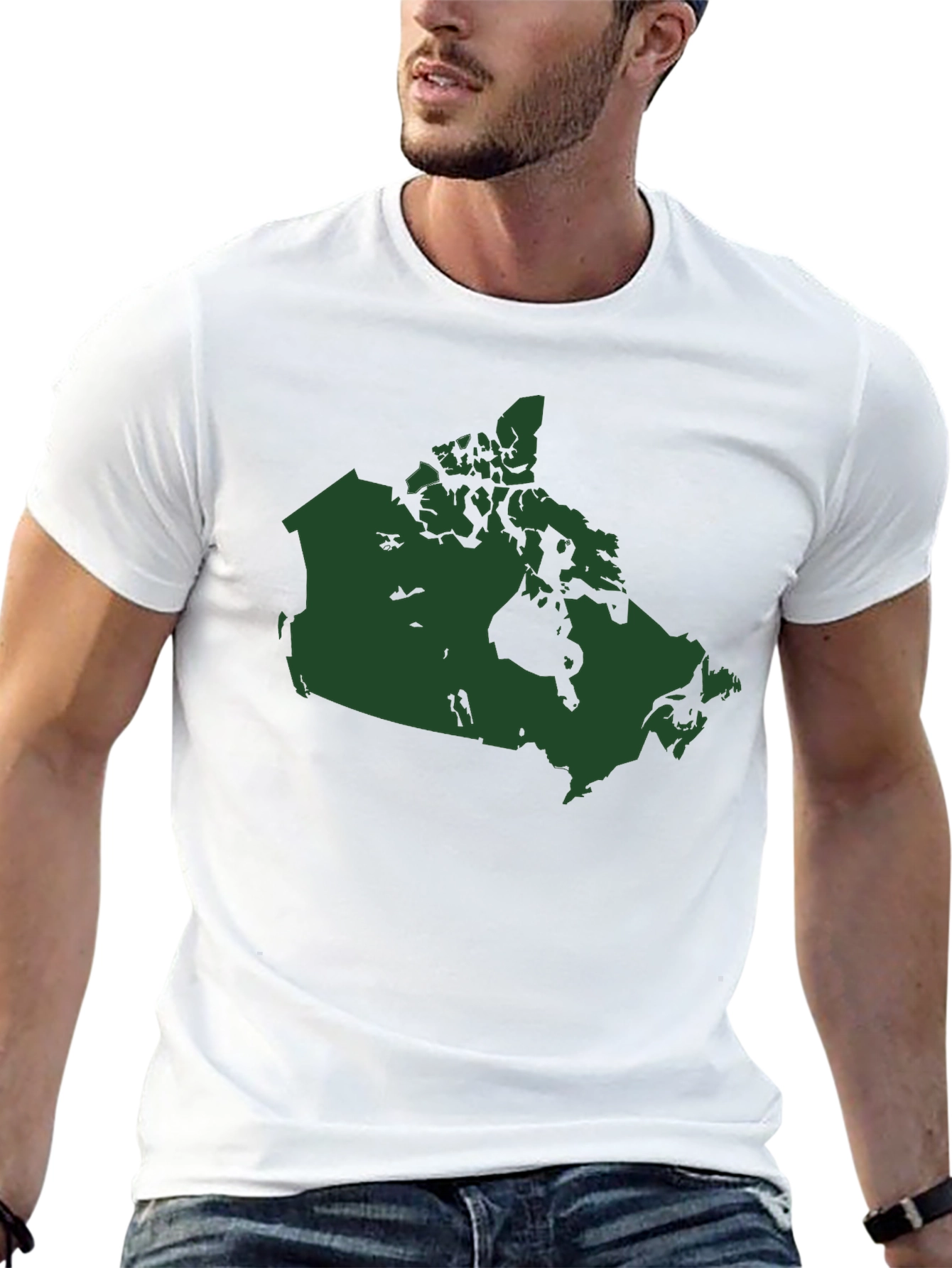 Canada Map T-Shirt - Black Cotton Graphic Tee