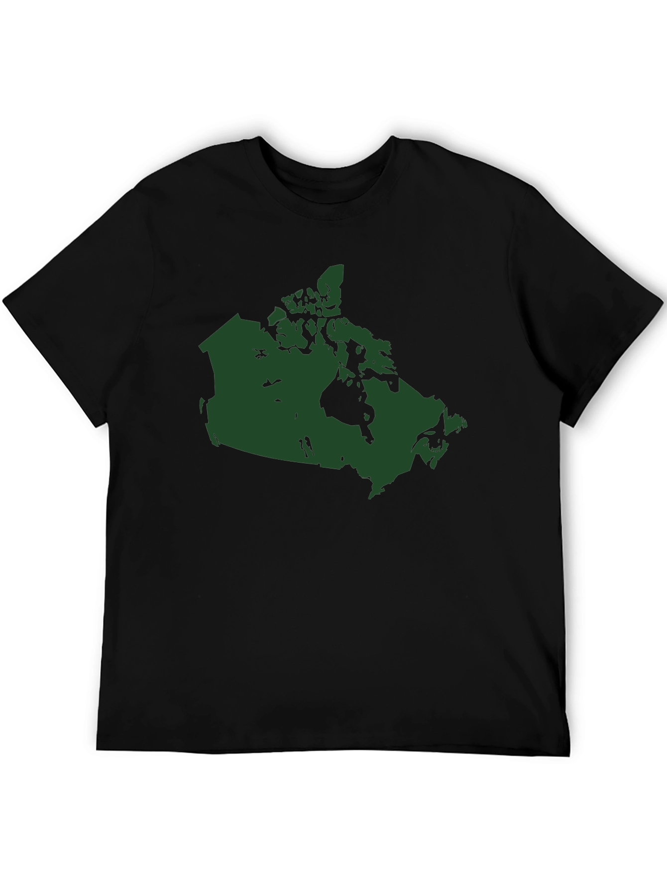 Canada Map T-Shirt - Black Cotton Graphic Tee