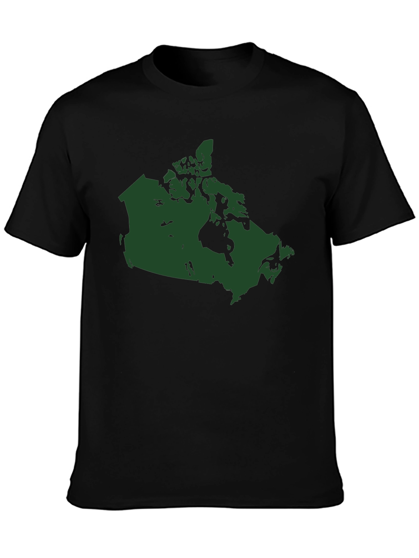 Canada Map T-Shirt - Black Cotton Graphic Tee