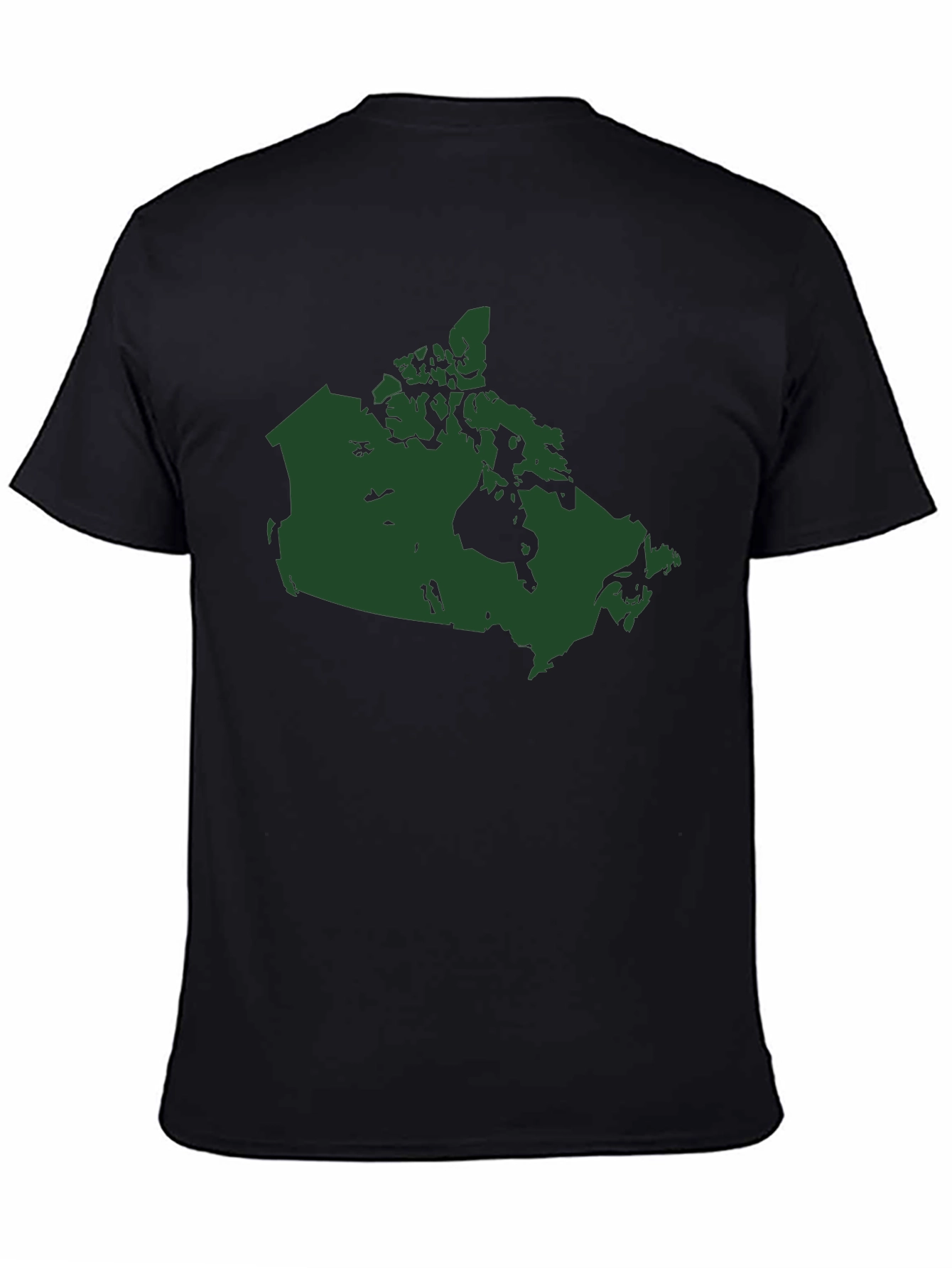 Canada Map T-Shirt - Black Cotton Graphic Tee