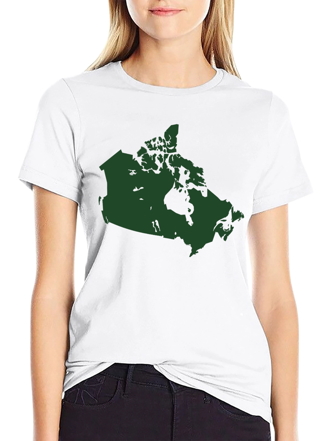 Canada Map T-Shirt - Black Cotton Graphic Tee