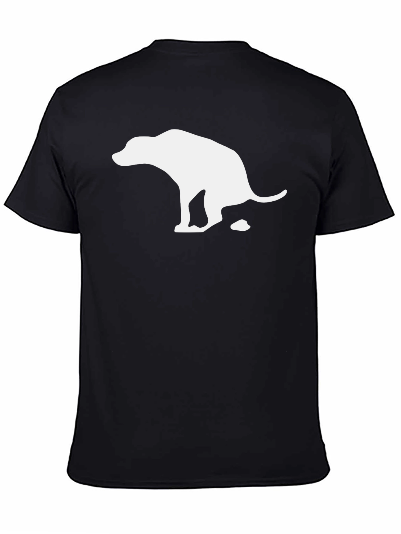 Funny Dog Poop T-Shirt - Black Cotton Tee