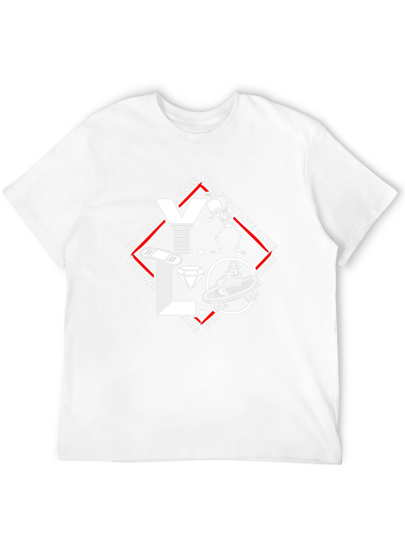 YOLO Black Graphic Tee - Live Once Design
