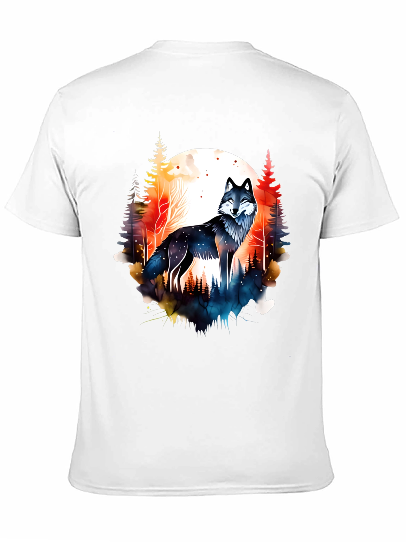 Wolf Forest Graphic Tee - Nature Inspired Design