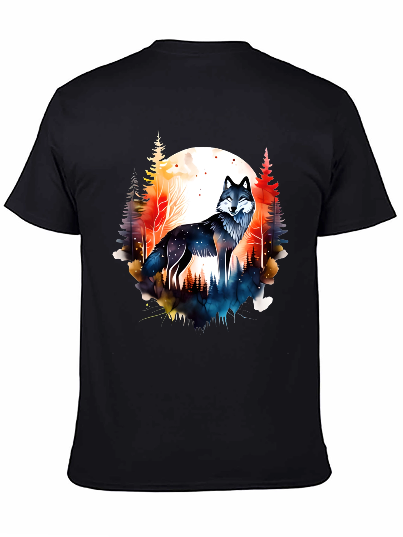 Wolf Forest Graphic Tee - Nature Inspired Design