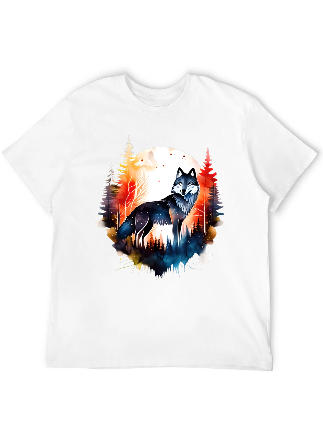 Wolf Forest Graphic Tee - Nature Inspired Design