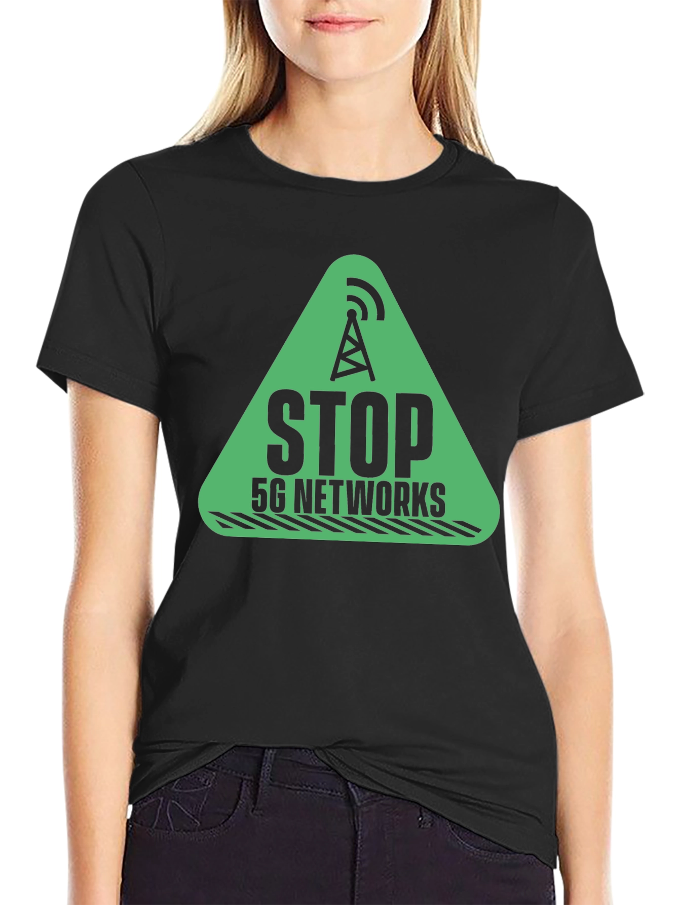 Stop 5G Networks Black T-Shirt