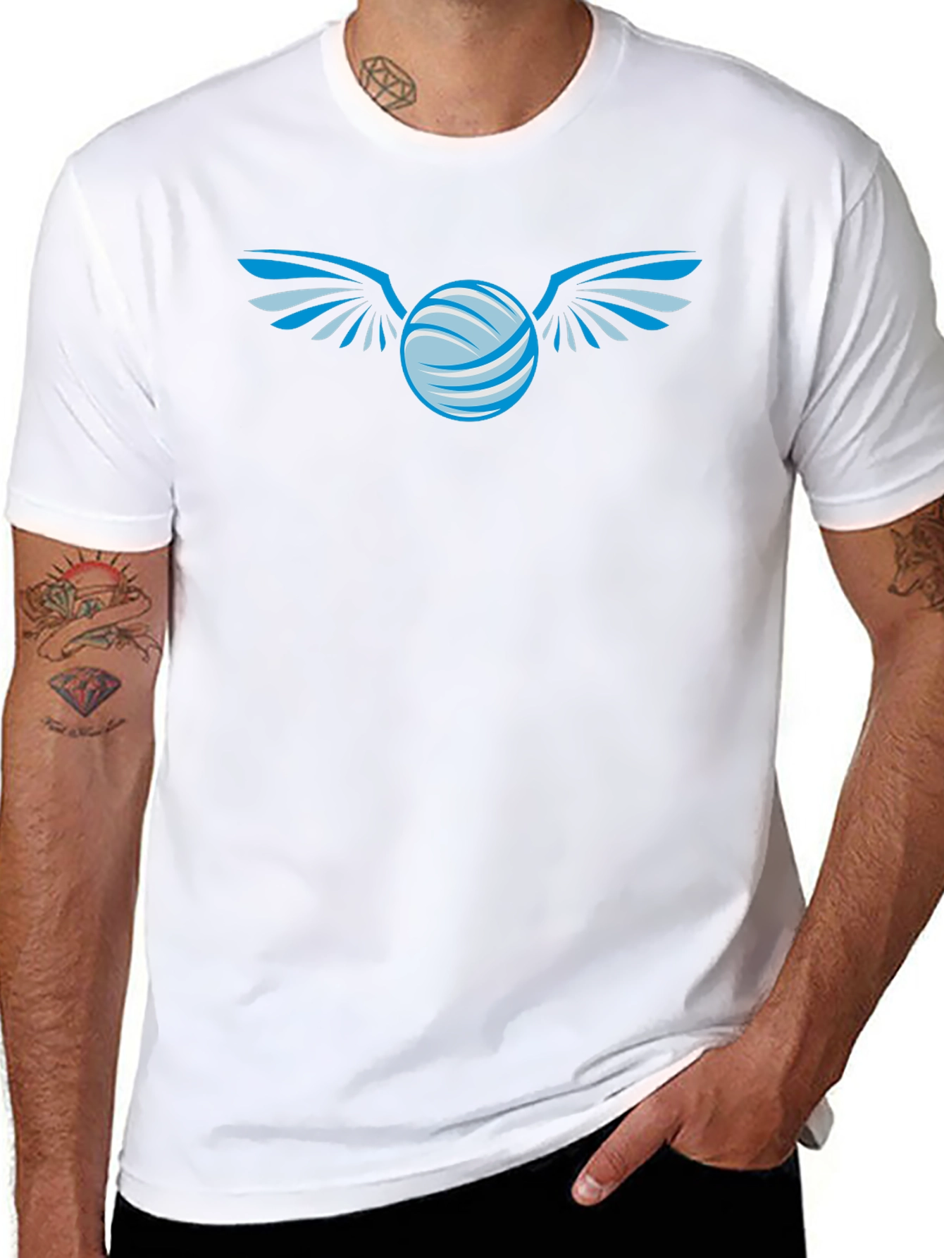 Winged Orb Graphic Black T-Shirt