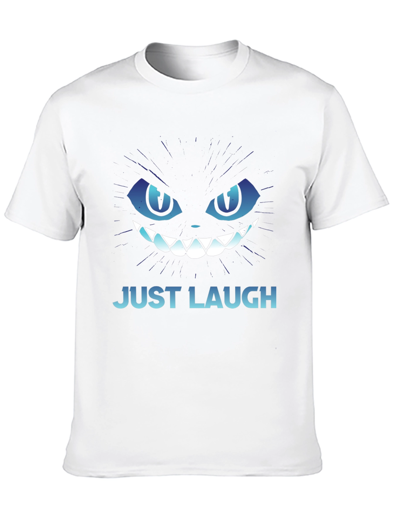 Just Laugh Cat Graphic Tee - Mens Black T-Shirt